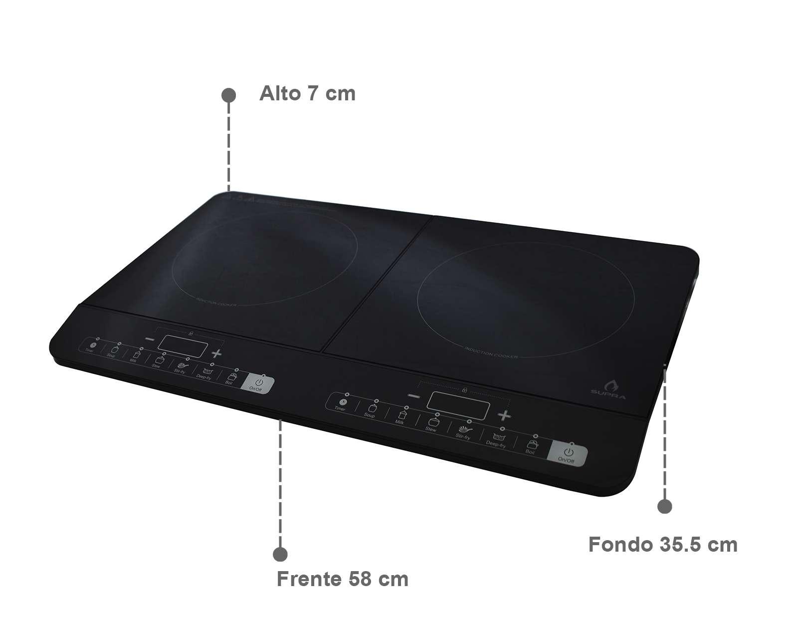 Foto 7 pulgar | Foto 6 | Parrilla Empotrable Supra 58 cm Eléctrica Star Two Negra