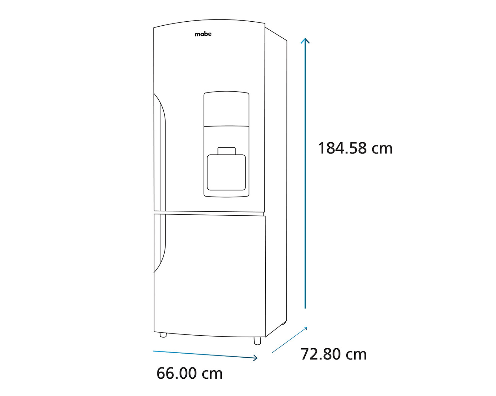 Foto 7 | Foto 7 | Refrigerador Mabe Bottom Mount 15 Pies Grafito RMB400IAMRE0
