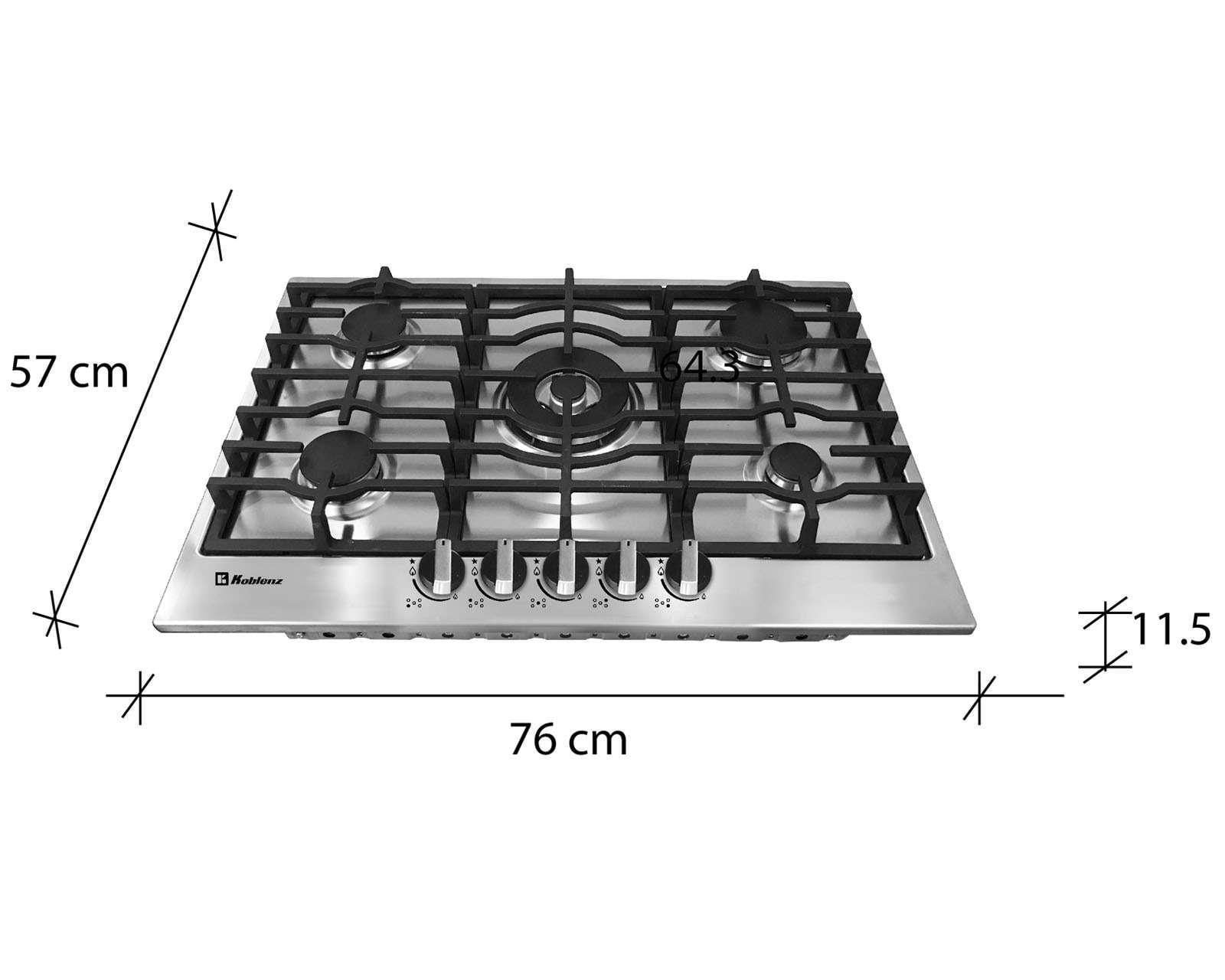 Foto 5 | Foto 5 | Parrilla Empotrable Koblenz 70 cm de Gas PMK-70 Acero Inoxidable
