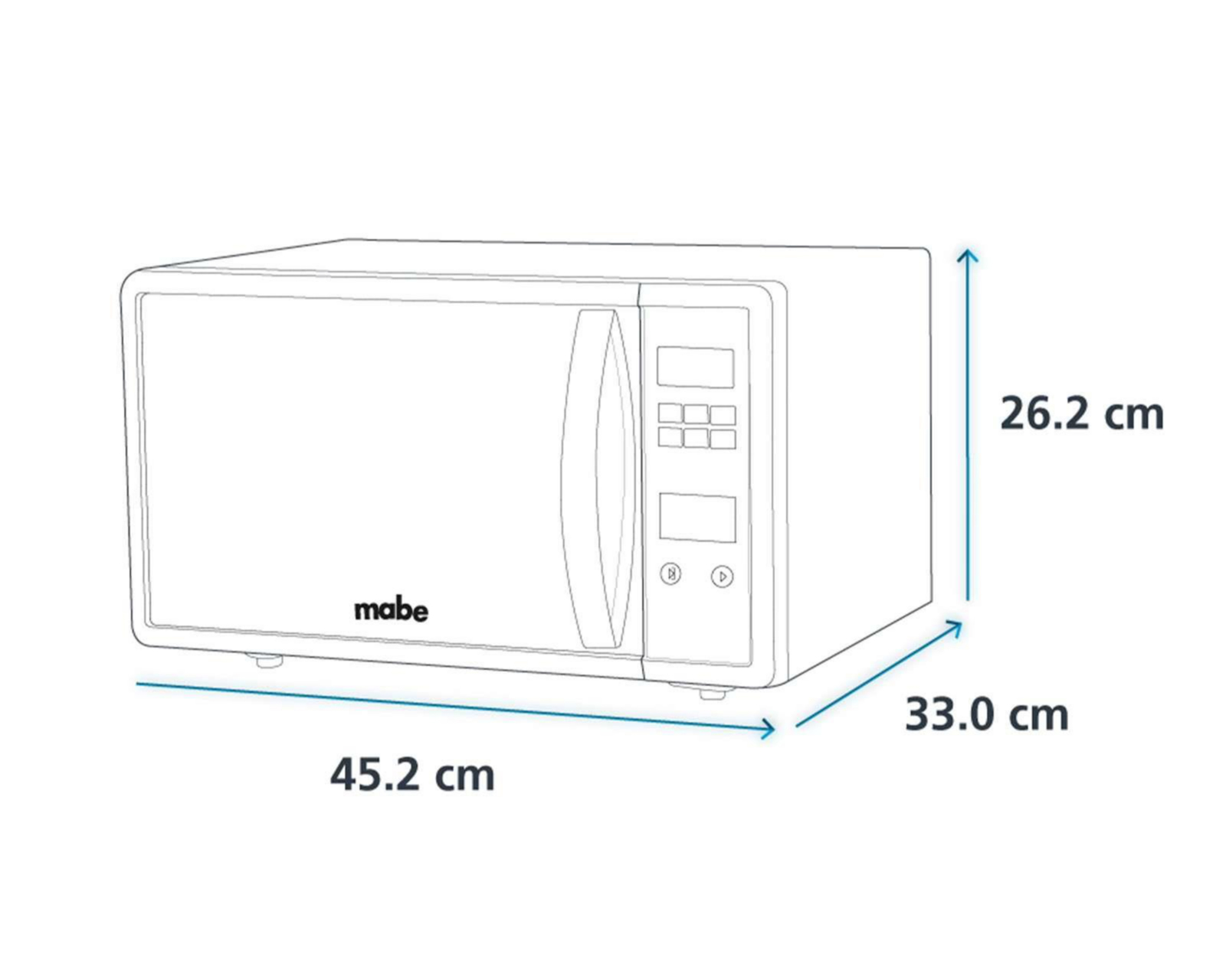 Foto 8 pulgar | Foto 7 | Horno de Microondas Mabe 0.7 Pies HMM70SWC Blanco