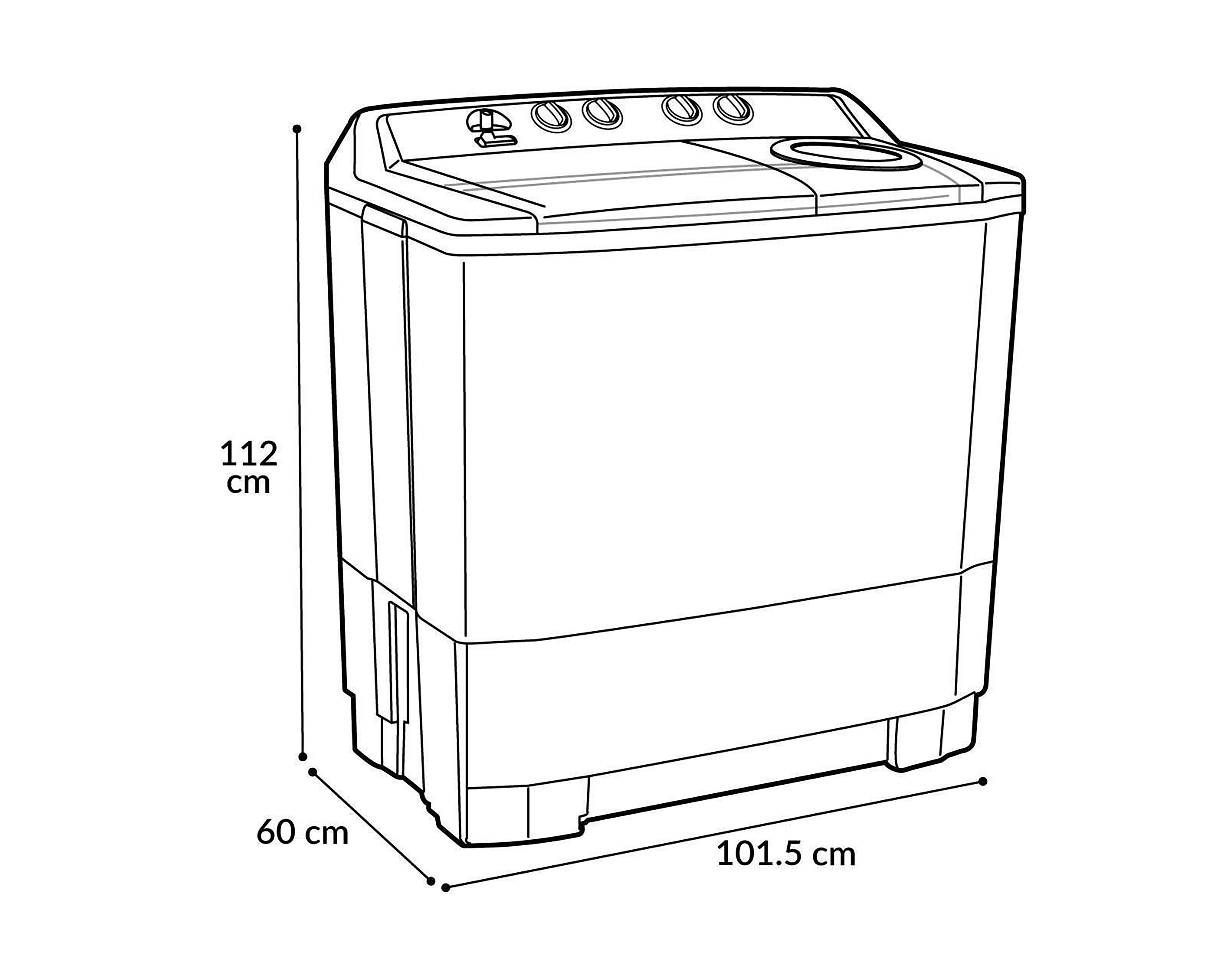 Foto 6 pulgar | Foto 5 | Lavadora Hisense Dos Tinas WSA2601P 26 kg Blanca