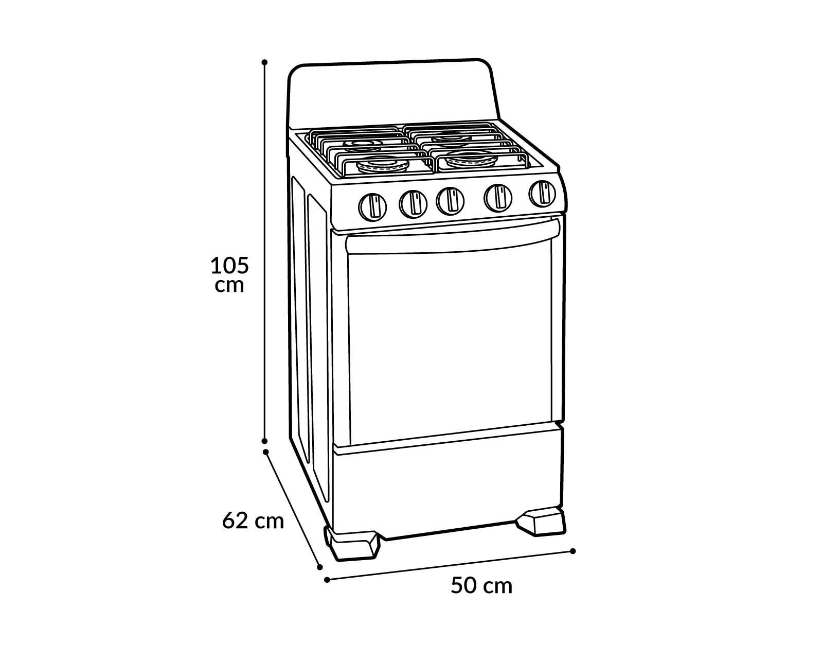 Foto 7 | Foto 7 | Estufa Acros de Piso 20" con 4 Quemadores de Gas AW5405D
