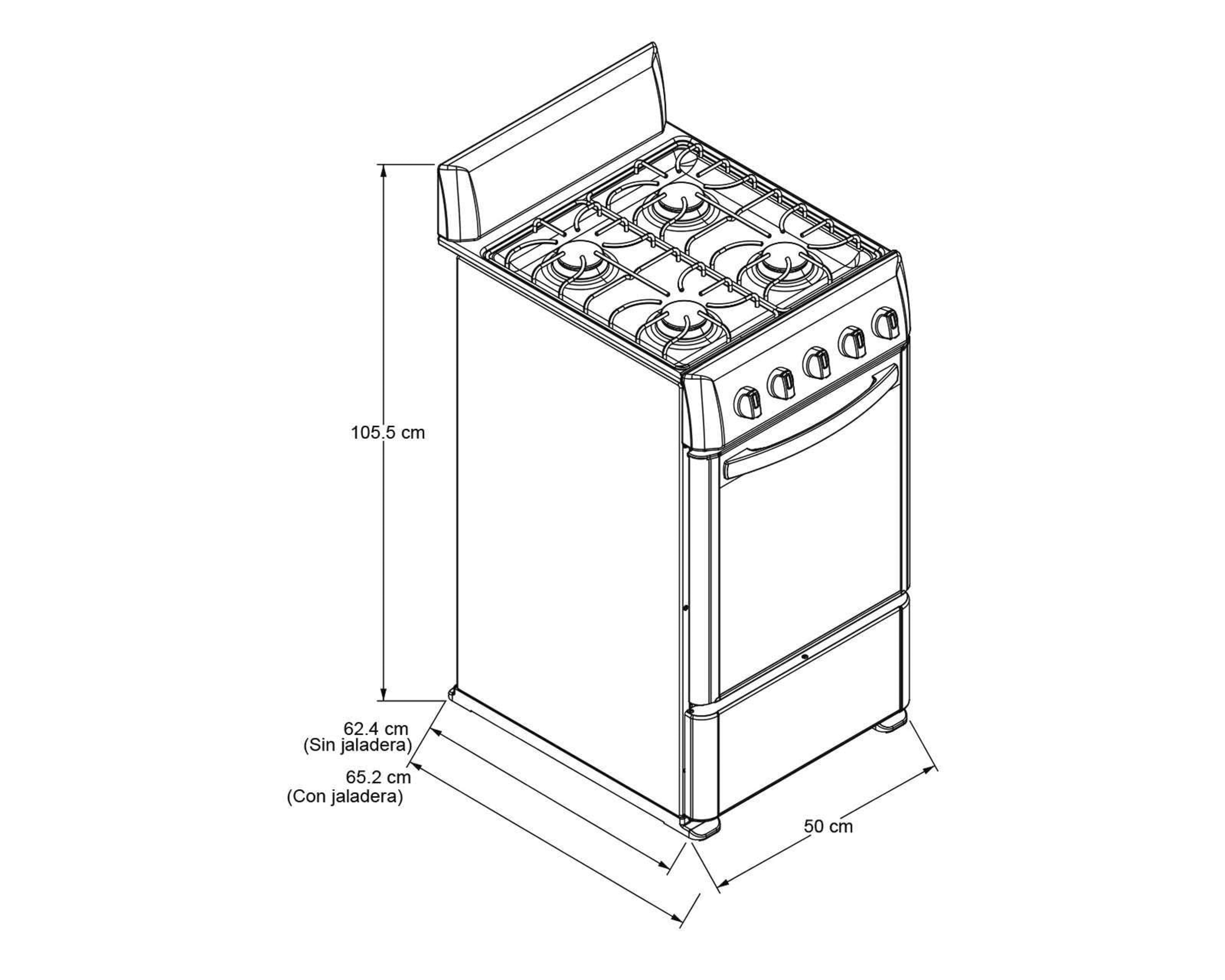 Foto 7 pulgar | Foto 6 | Estufa Acros de Piso 20" con 4 Quemadores de Gas NAW1001B