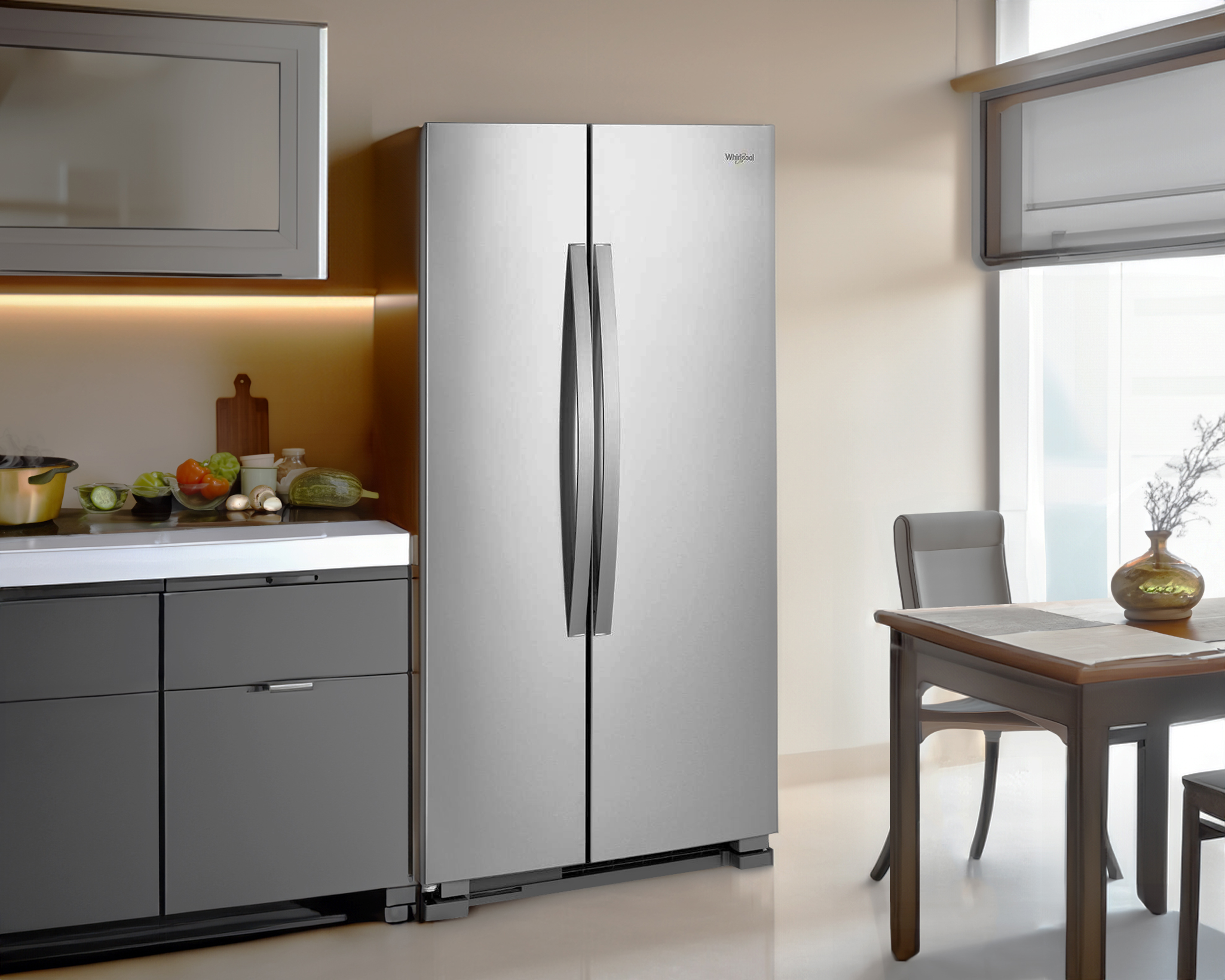 Foto 9 pulgar | Foto 8 | Refrigerador Whirlpool Side by Side 25 Pies Plateado WD5600S