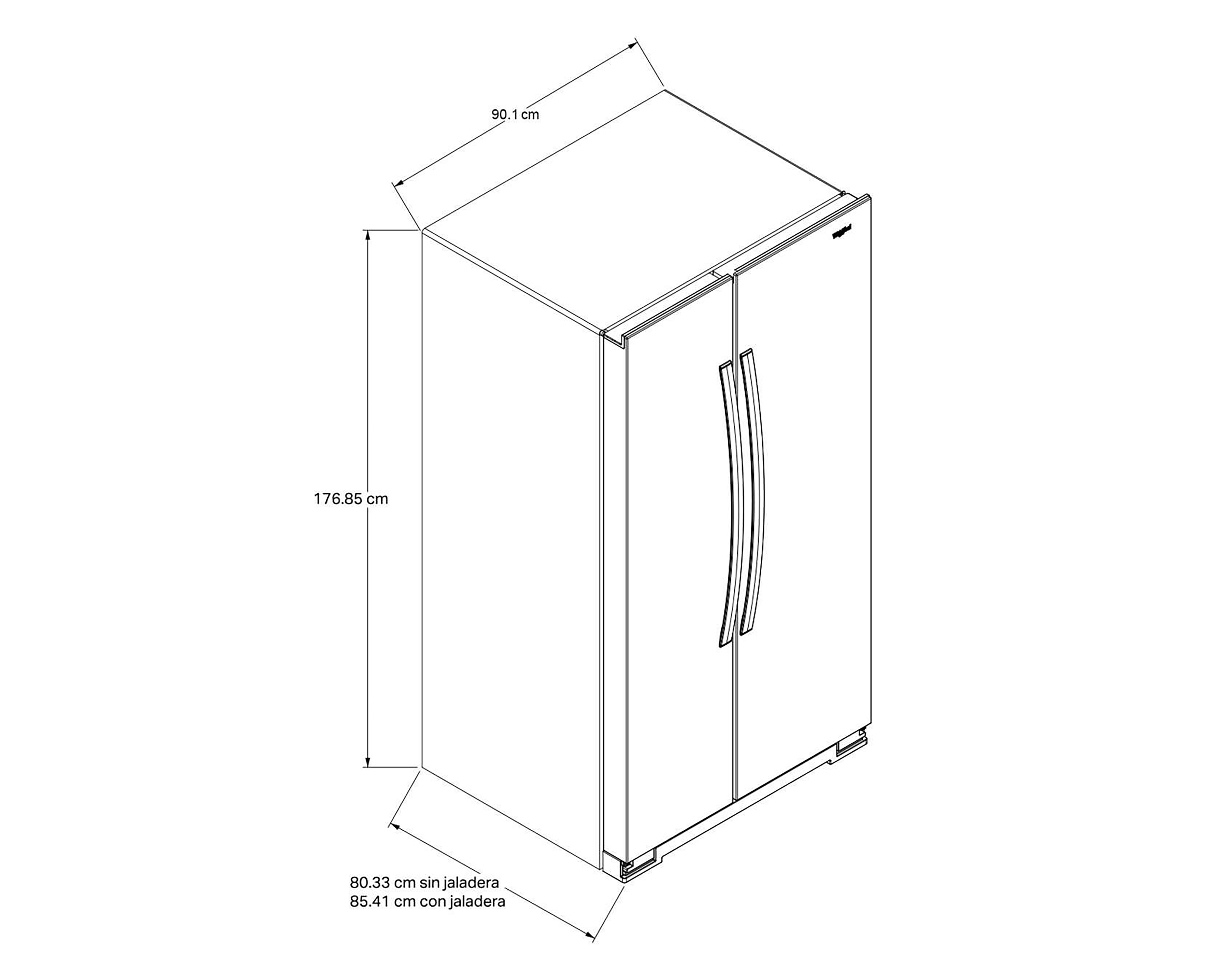 Foto 9 | Foto 9 | Refrigerador Whirlpool Side by Side 25 Pies Plateado WD5600S