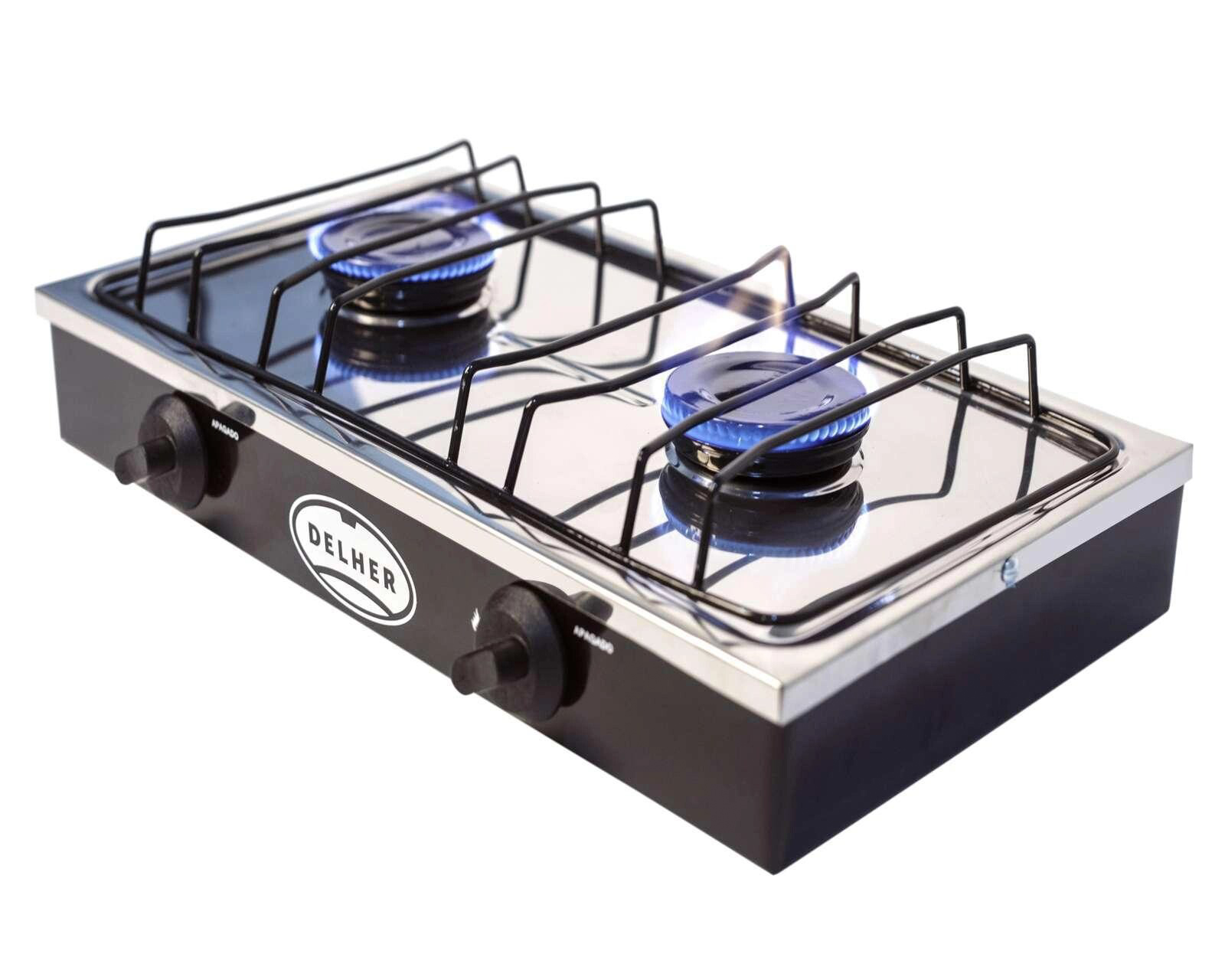 Foto 4 | Foto 4 | Estufa de Mesa Delher 2 Quemadores PS2Q Negra