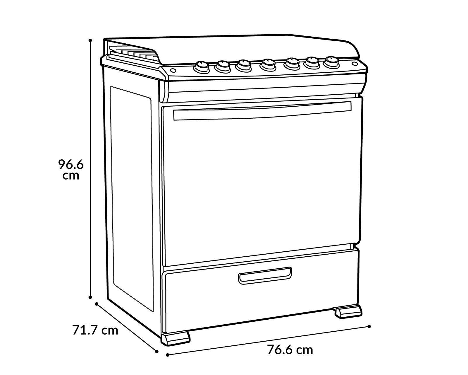Foto 10 | Foto 10 | Estufa Mabe de Piso 30" 6 Quemadores de Gas EM7656CFIN0