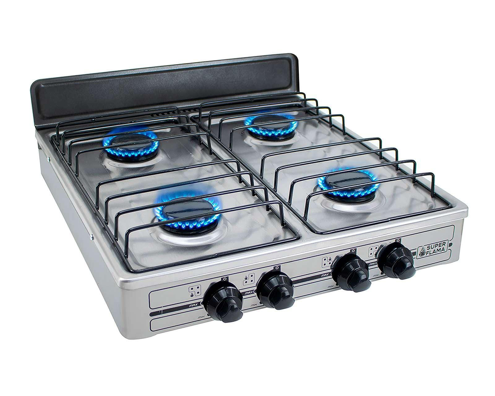 Estufa de Mesa Super Flama 4 Quemadores 4Q-TA Acero