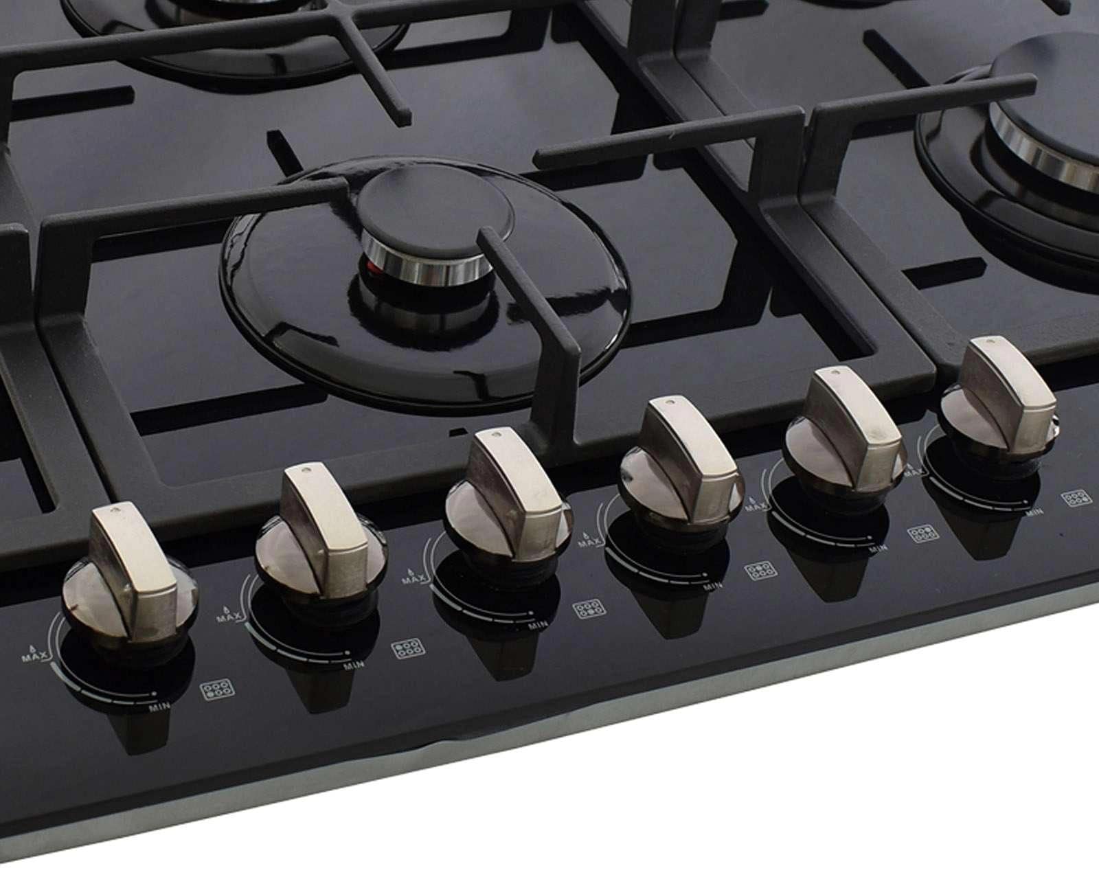 Foto 5 pulgar | Foto 4 | Parrilla Empotrable Supra 87 cm de Gas Diamond Glass Negra