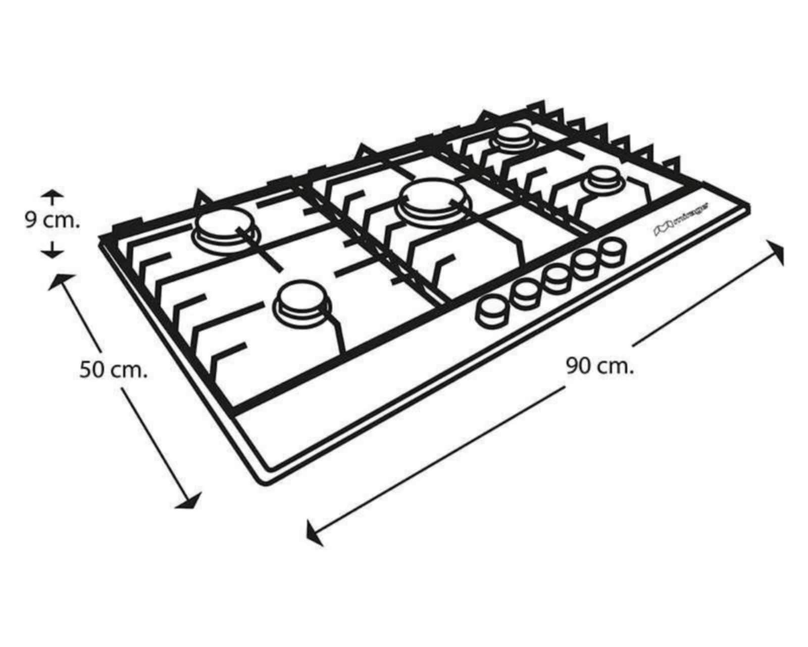 Foto 6 pulgar | Foto 5 | Parrilla Empotrable Mirage 35.4" de Gas MPS90GB Acero Inoxidable