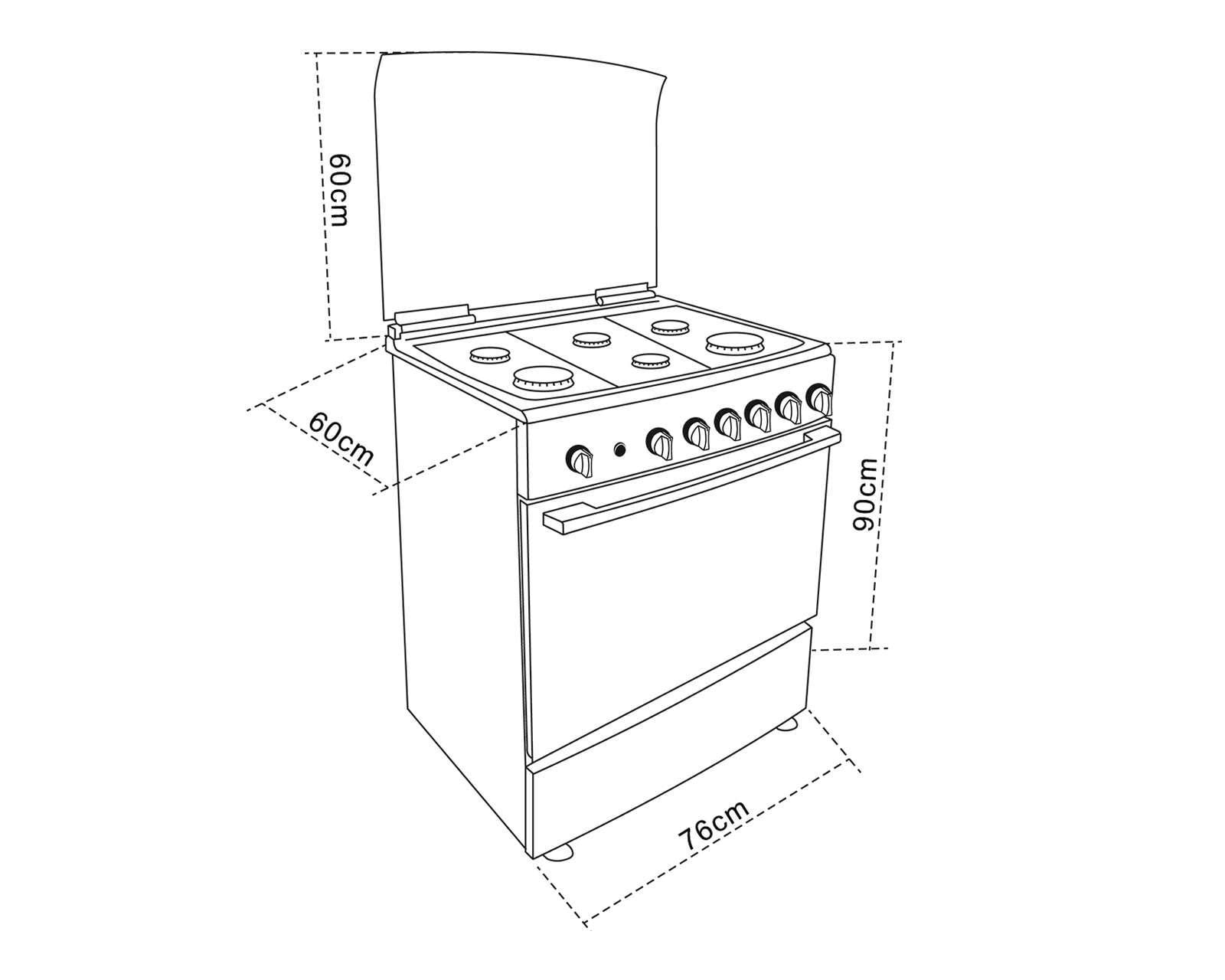Foto 6 pulgar | Foto 5 | Estufa Teka de Piso 30" con 6 Quemadores de Gas FSGG 8660 S R