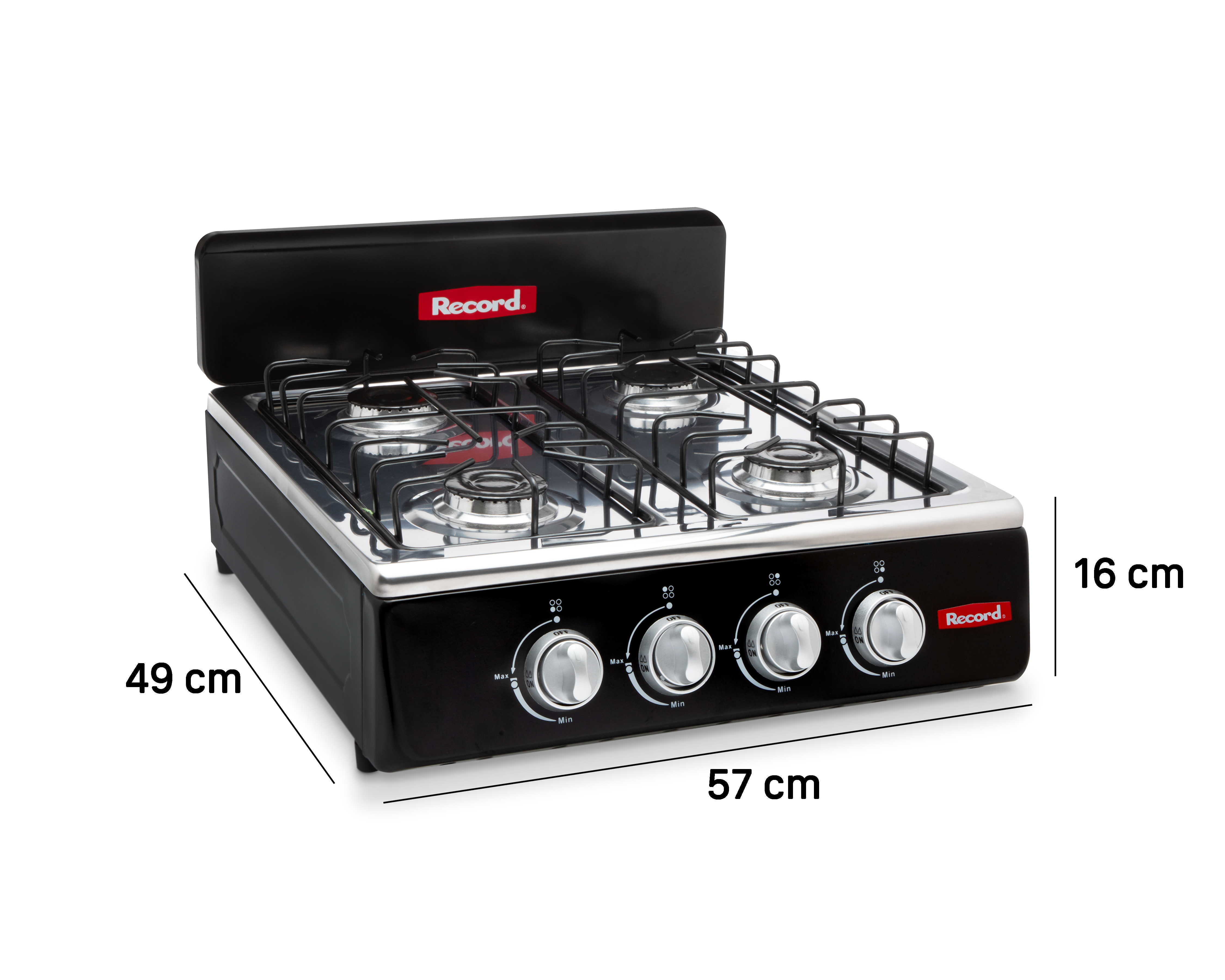 Foto 7 pulgar | Foto 6 | Estufa de Mesa Record 4 Quemadores EMR4QN Negra
