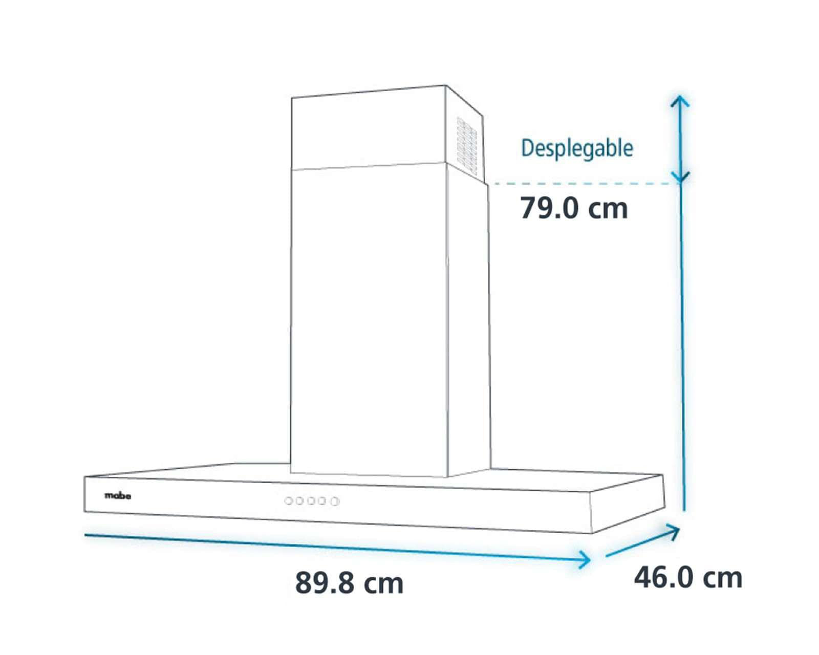 Foto 7 | Foto 7 | Campana Mabe 35" de Pared Acero Inoxidable