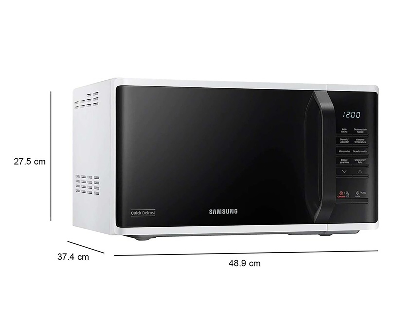 Foto 8 pulgar | Foto 7 | Horno de Microondas Samsung 0.8 Pies MS23K3513AWAX Blanco