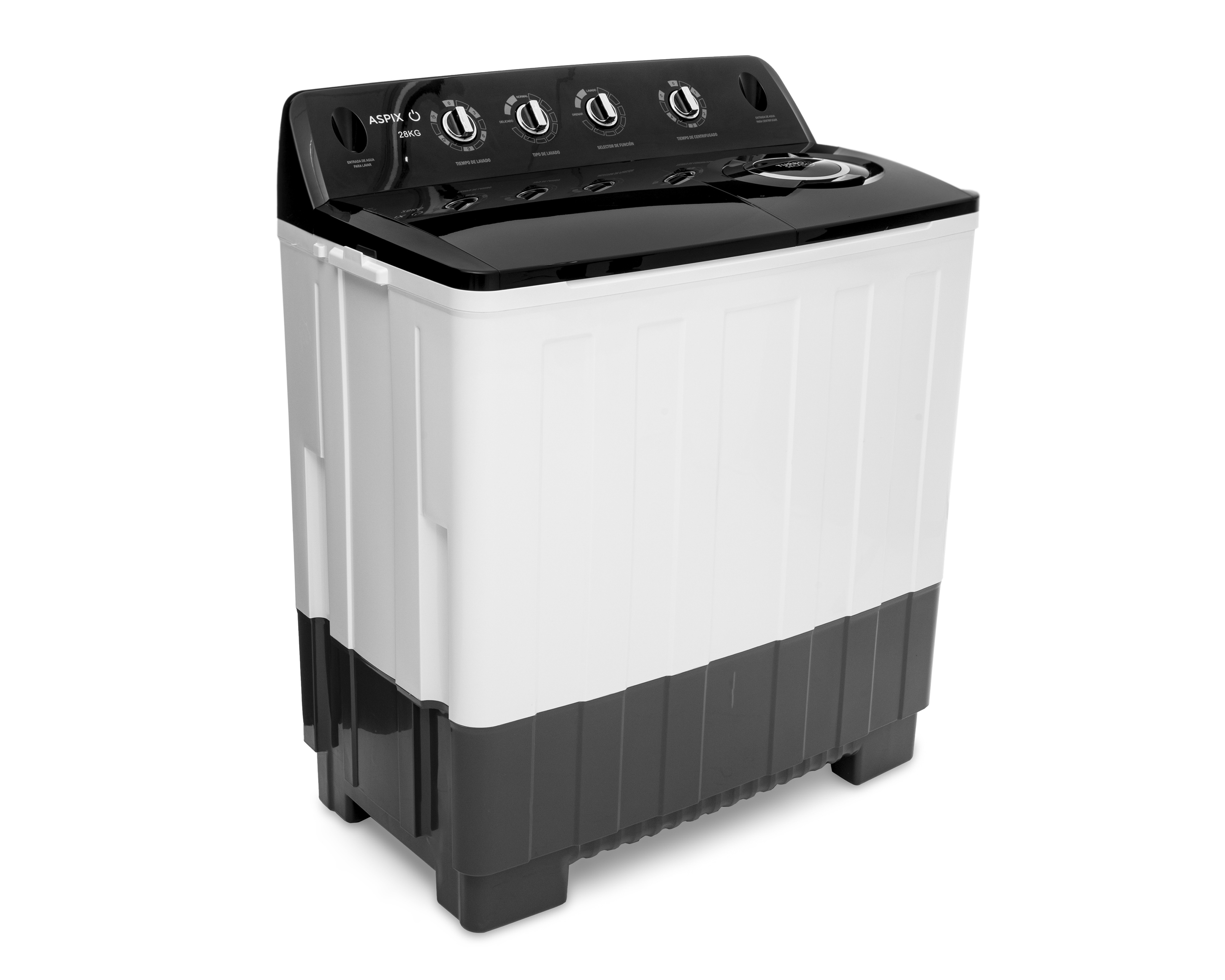 Lavadora Aspix Dos Tinas 28 kg Blanca