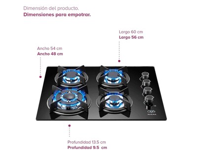 Foto 5 | Foto 5 | Parrilla Empotrable Avera de Gas VT4 Negra