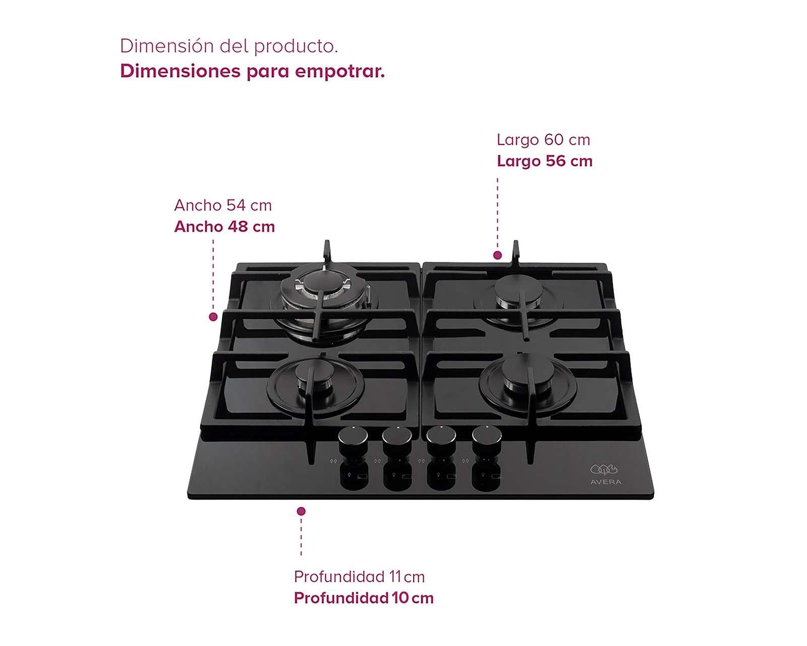 Foto 4 | Foto 4 | Parrilla Empotrable Avera de Gas HEV4 Negra