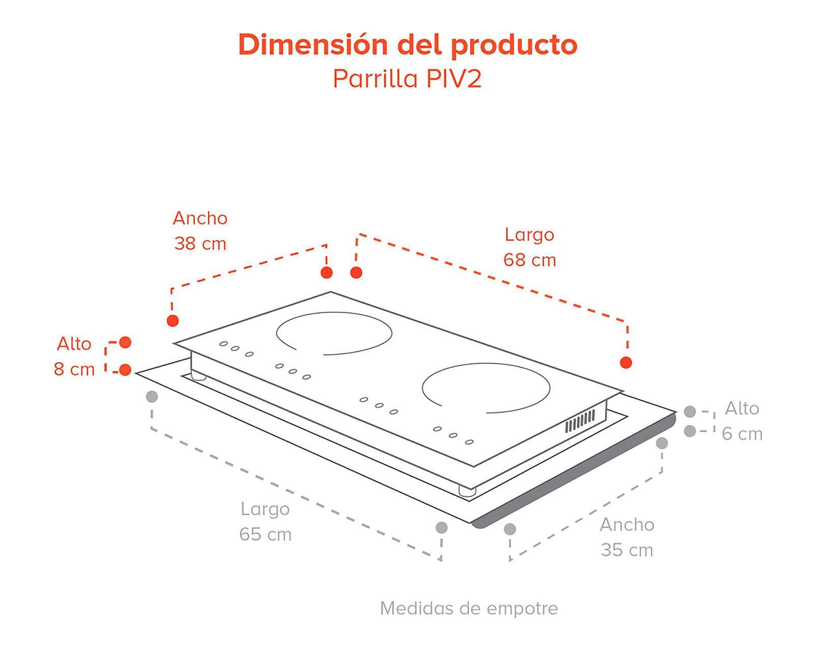 Foto 5 | Foto 5 | Parrilla Empotrable Avera de Inducción PIV2 Negro