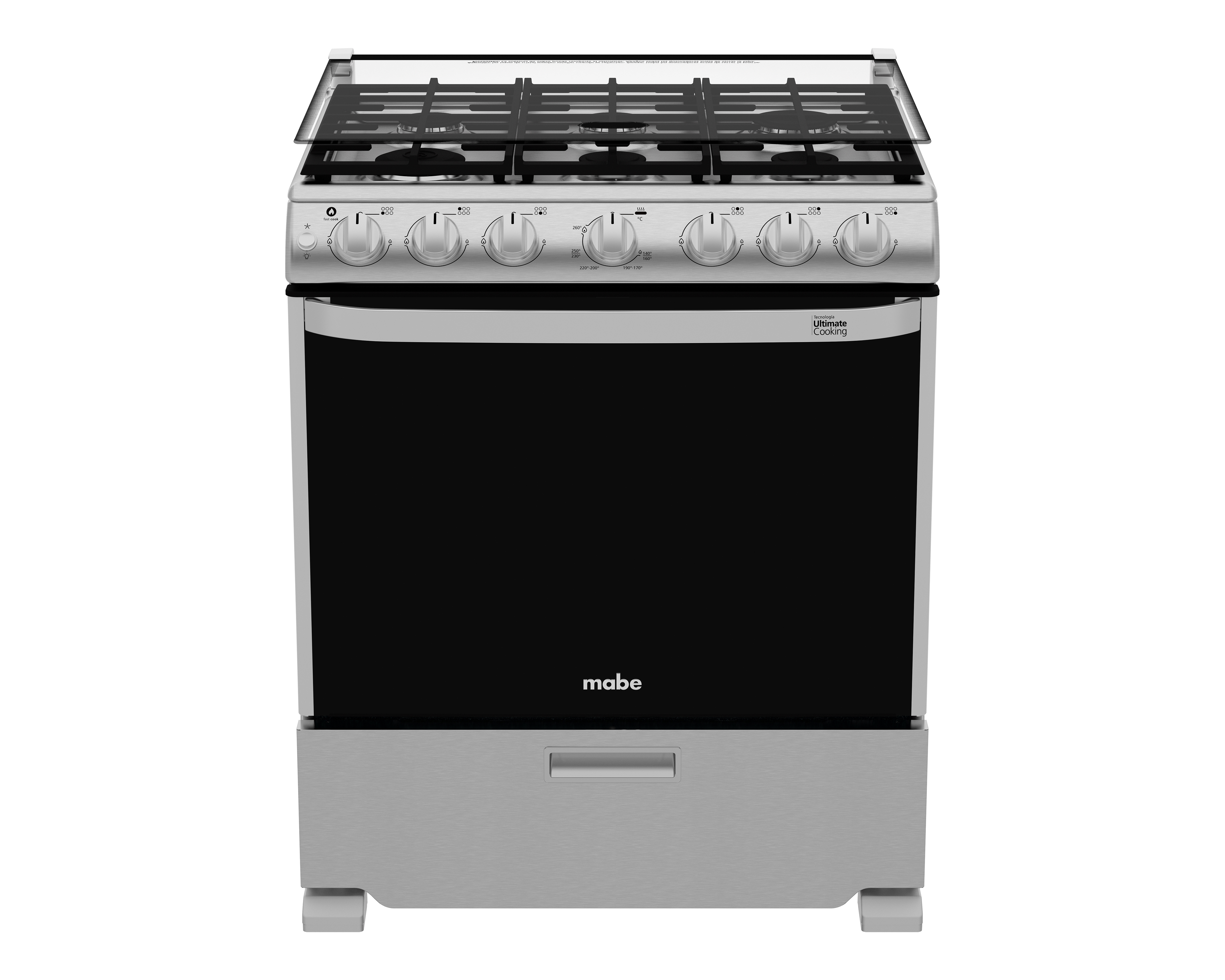 Estufa Mabe de Piso 30 Pulgadas con 6 Quemadores de Gas EM7660CFIX1 Estufa Mabe de Piso 30 Pulgadas con 6 Quemadores de Gas EM7660CFIX1