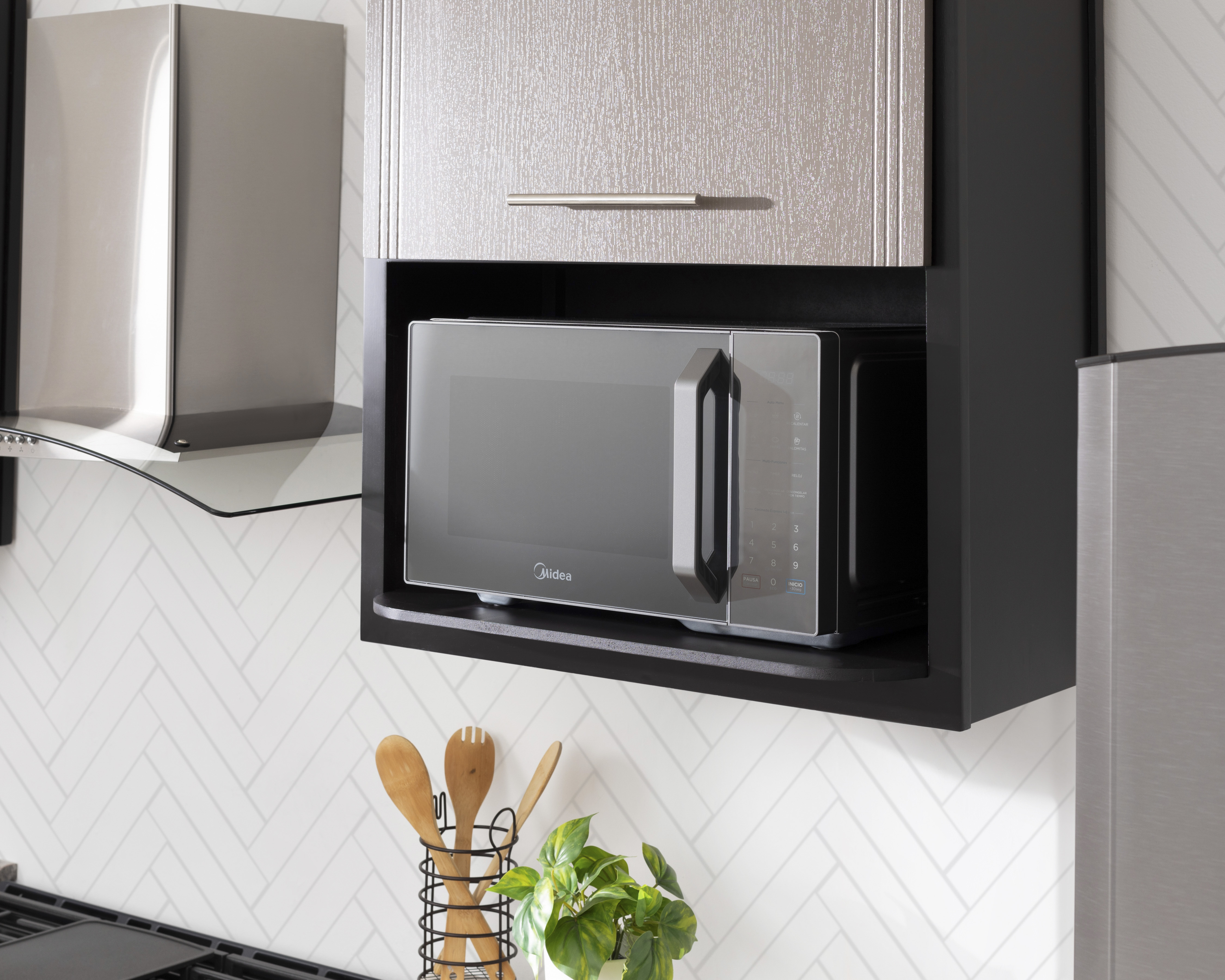 Foto 6 pulgar | Foto 5 | Horno de Microondas Midea 1.1 Pies MMDX11S2MG Silver