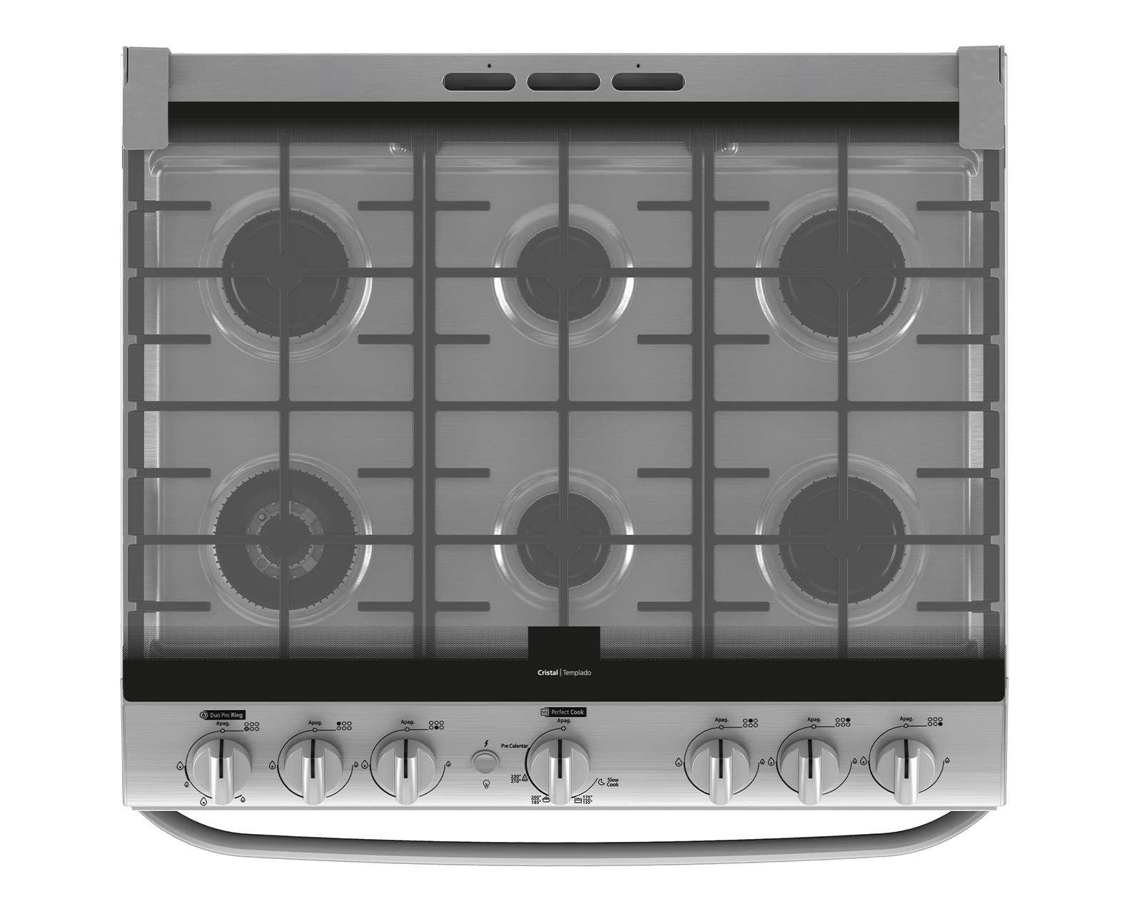 Foto 3 | Foto 4 | Estufa Mabe de Piso 30" con 6 Quemadores de Gas LP EMH7602DSS0