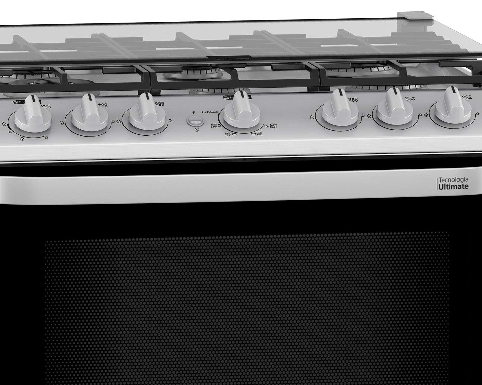 Foto 4 | Foto 5 | Estufa Mabe de Piso 30" con 6 Quemadores de Gas LP EMH7602DSS0