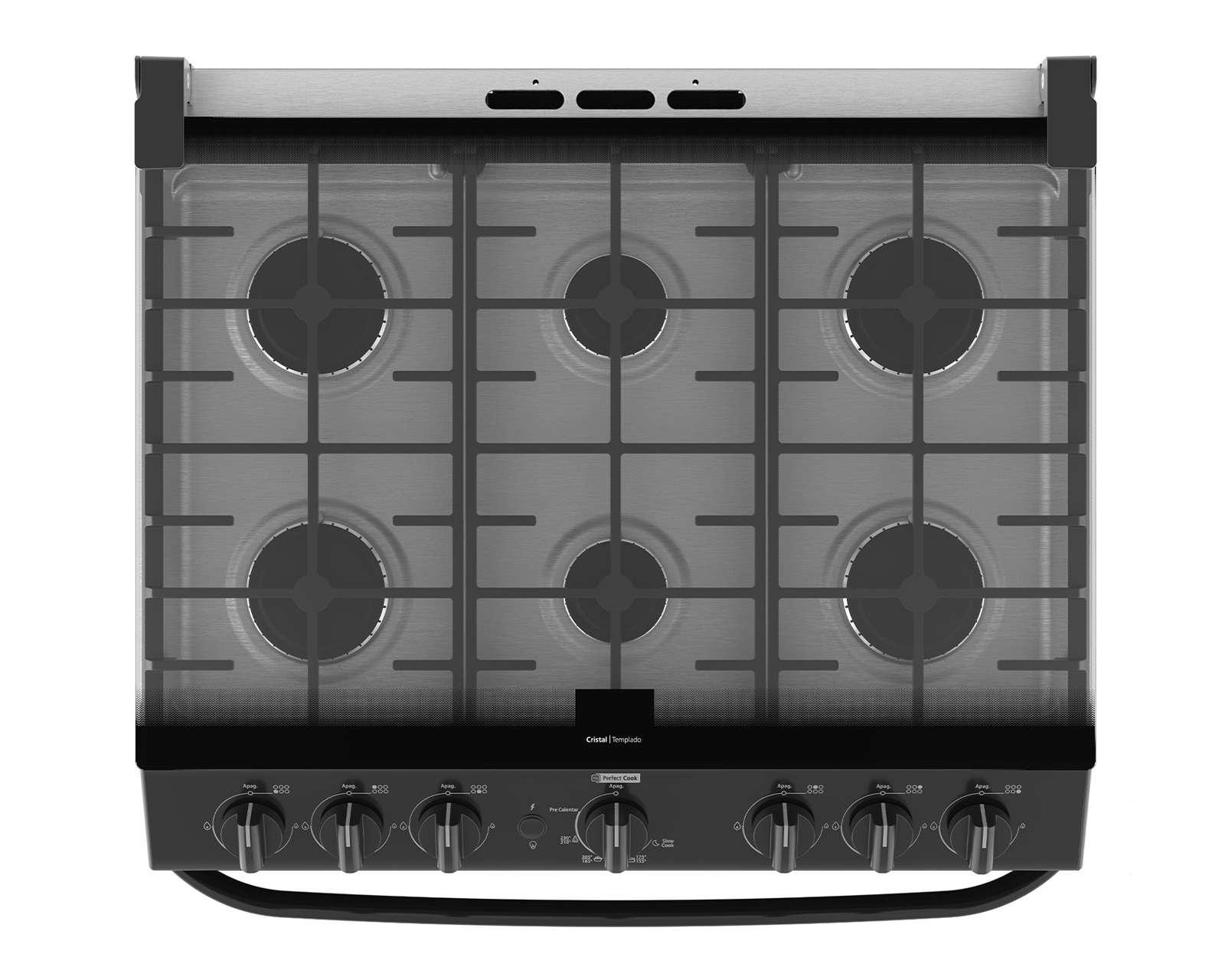 Foto 5 pulgar | Foto 4 | Estufa Mabe de Piso 30" con 6 Quemadores de Gas LP EMH7602JBS0