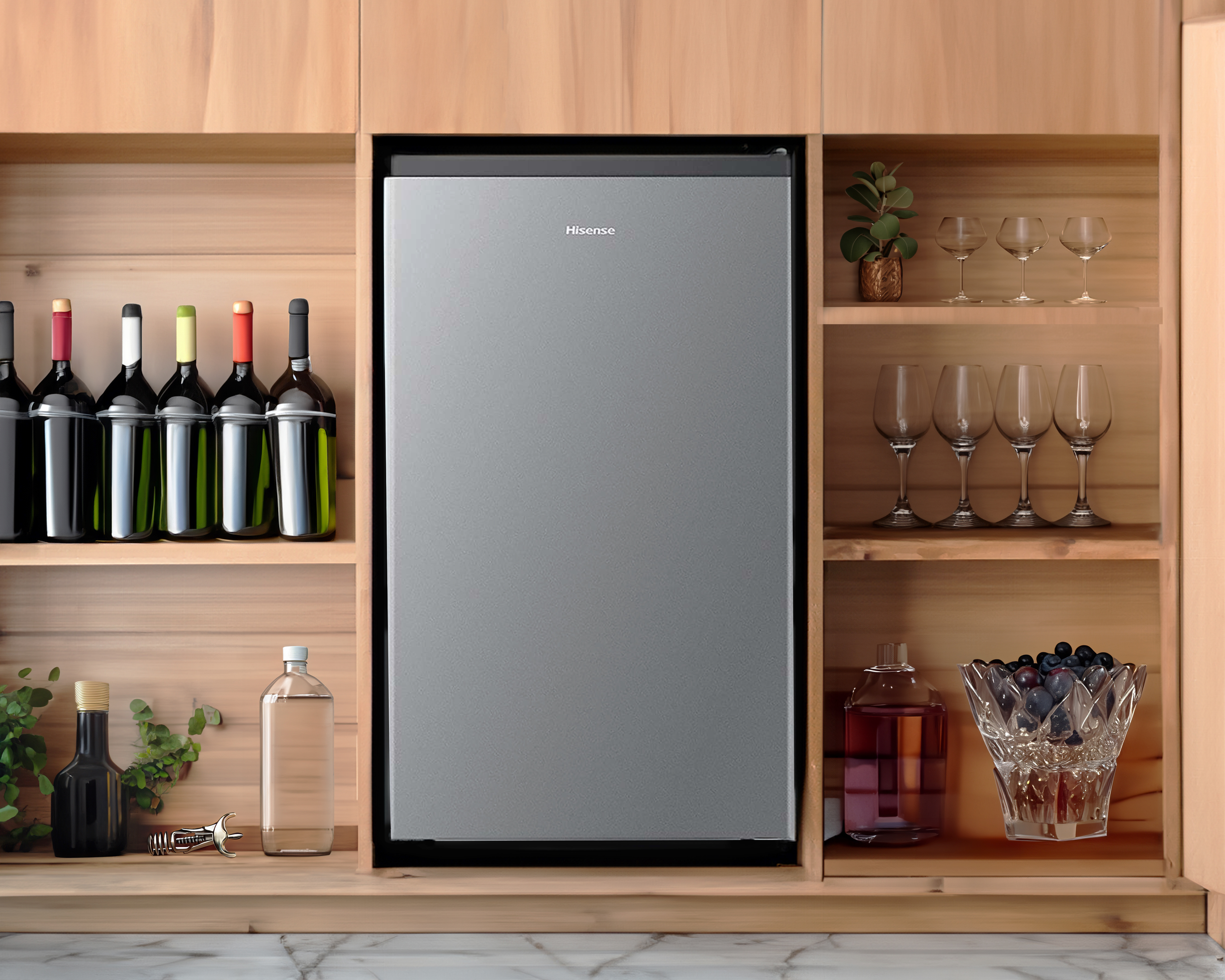 Foto 6 | Foto 6 | Frigobar Hisense RR33D6AGX1 3.3 Pies Gris