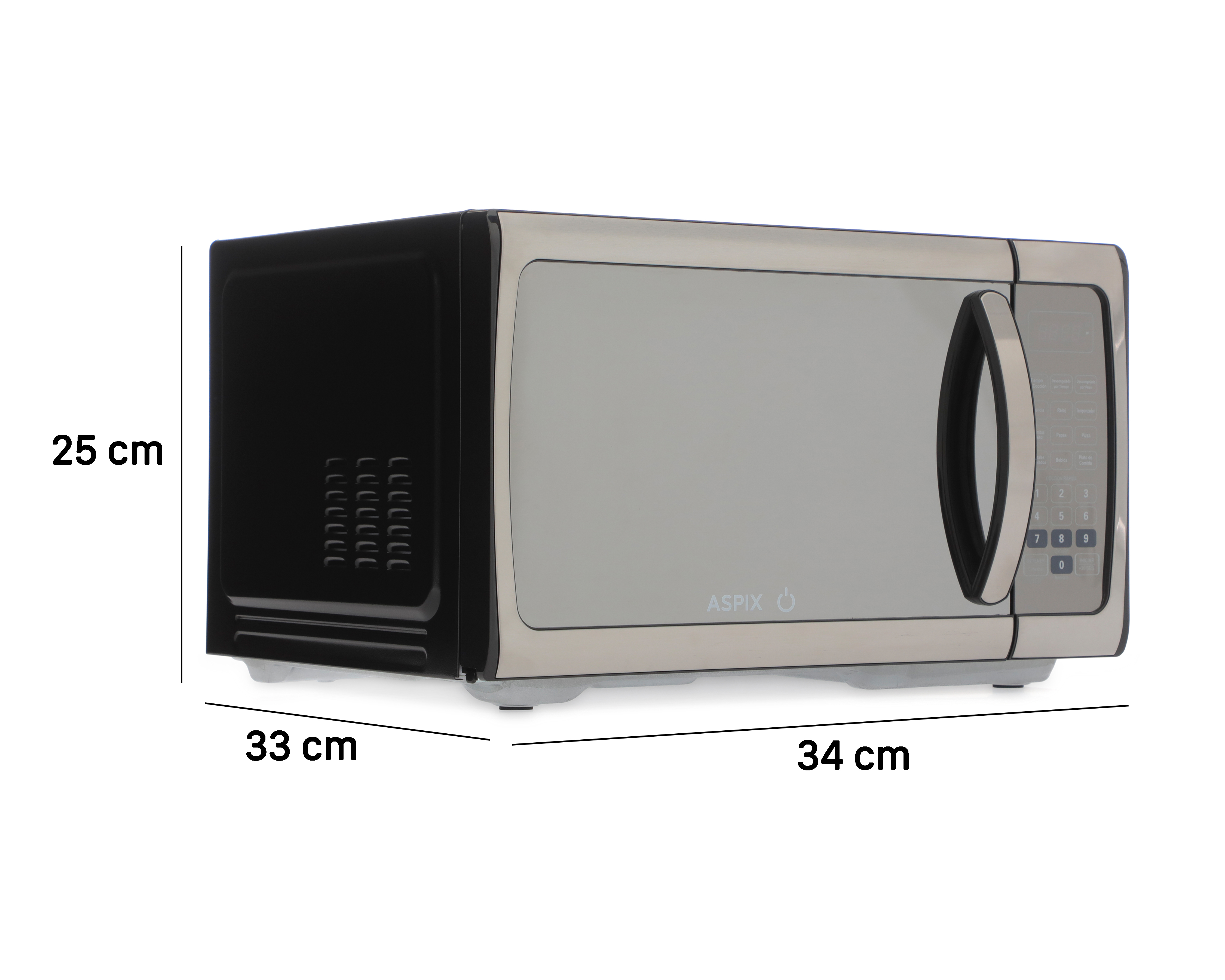 Foto 8 pulgar | Foto 7 | Horno de Microondas Aspix 0.7 Pies P03M-RV Negro