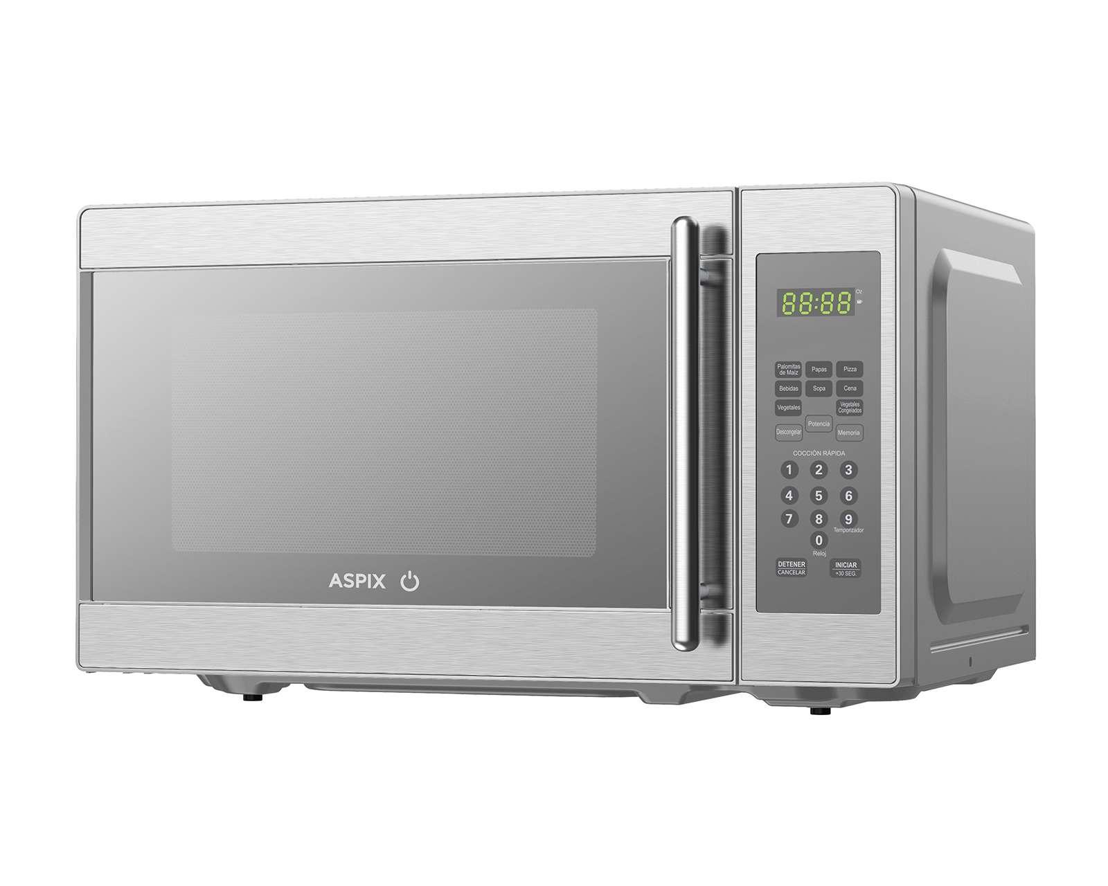 Foto 4 pulgar | Foto 3 | Horno de Microondas Aspix 0.7 Pies EM720C-PN Plateado