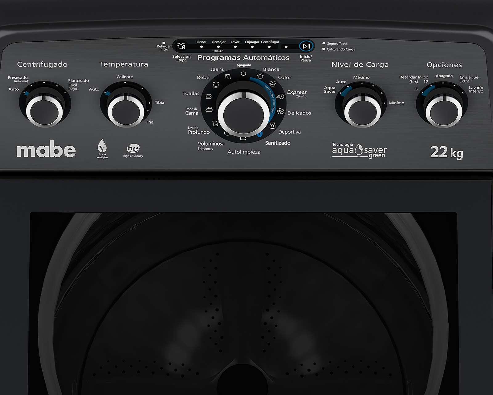 Foto 4 pulgar | Foto 3 | Lavadora Mabe Automática LMH72205WDAB1 22 kg Negra