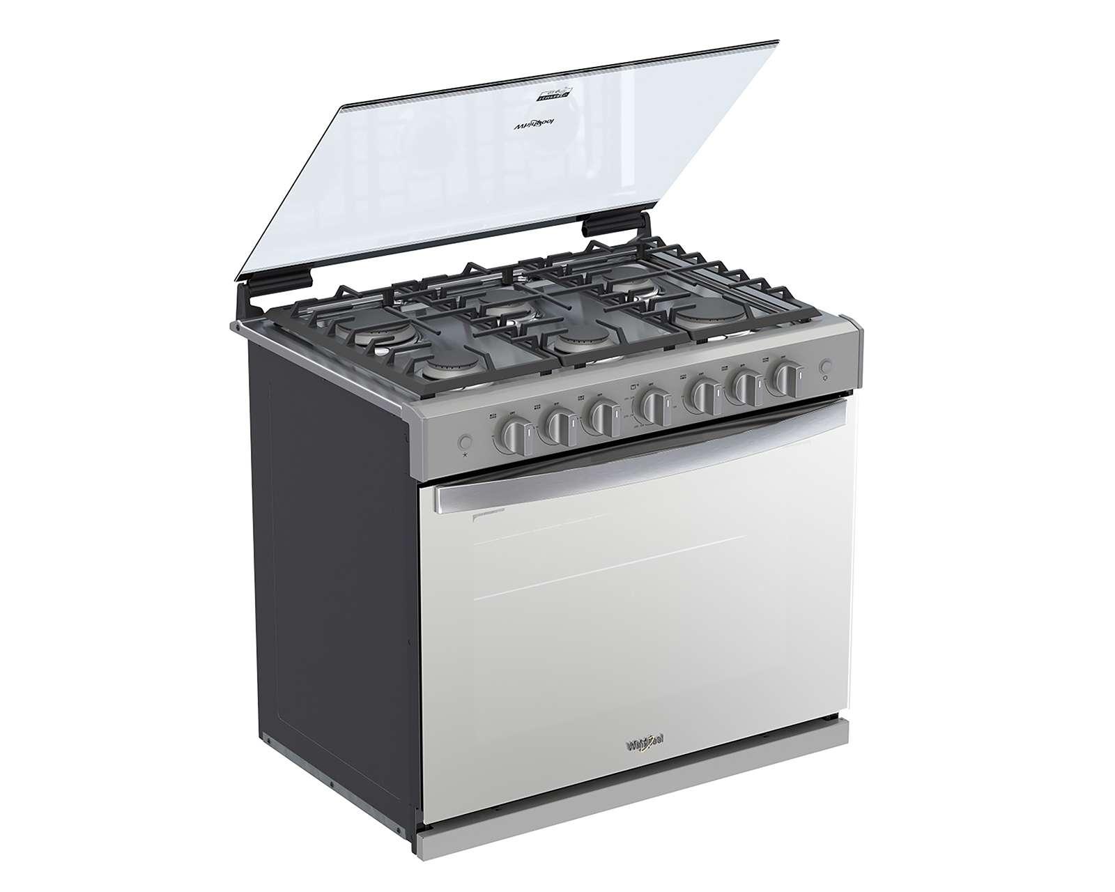 Estufa Whirlpool de Empotre 30" con 6 Quemadores de Gas WER3000D