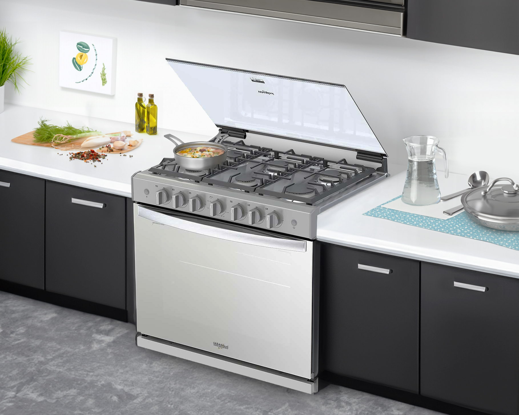Foto 9 | Foto 9 | Estufa Whirlpool de Empotre 30" con 6 Quemadores de Gas WER3000D