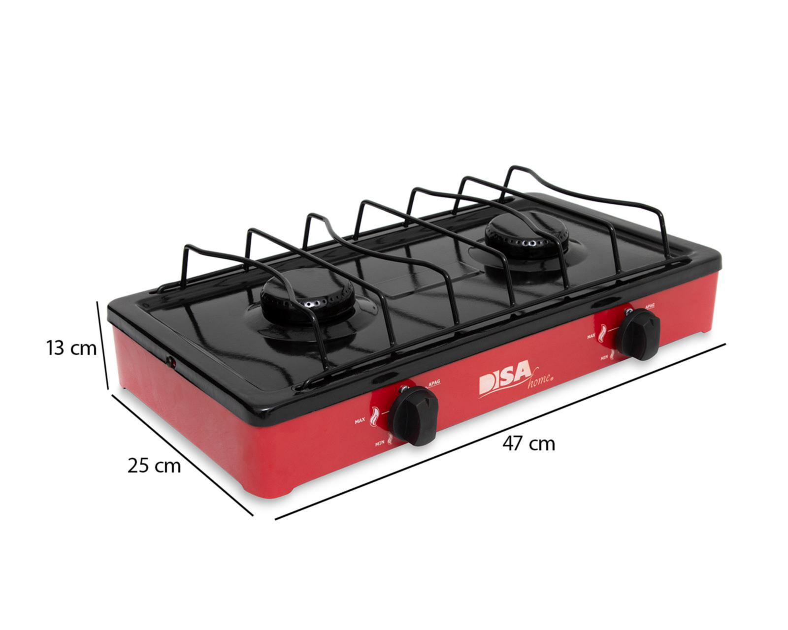 Foto 5 | Foto 5 | Estufa Disa de Mesa 2 Quemadores de Gas EM-02-R Roja