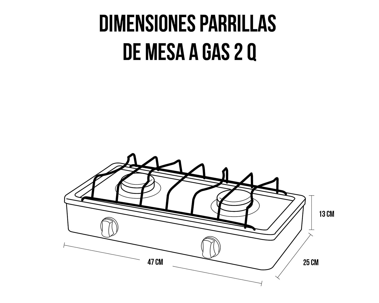 Foto 4 | Foto 4 | Estufa Disa de Mesa 2 Quemadores de Gas EM-02-AI Acero Inoxidable