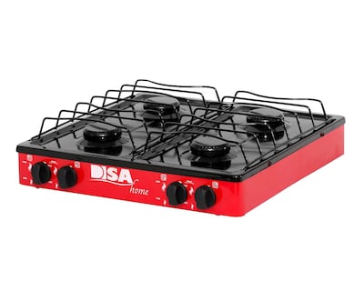 Foto 3 | Foto 3 | Estufa Disa de Mesa 4 Quemadores de Gas EM-04-R Roja