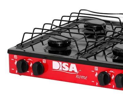 Foto 4 | Foto 4 | Estufa Disa de Mesa 4 Quemadores de Gas EM-04-R Roja