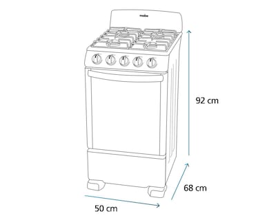Foto 8 | Foto 8 | Estufa Mabe de Piso 20" con 4 Quemadores de Gas EM5030BAIS1