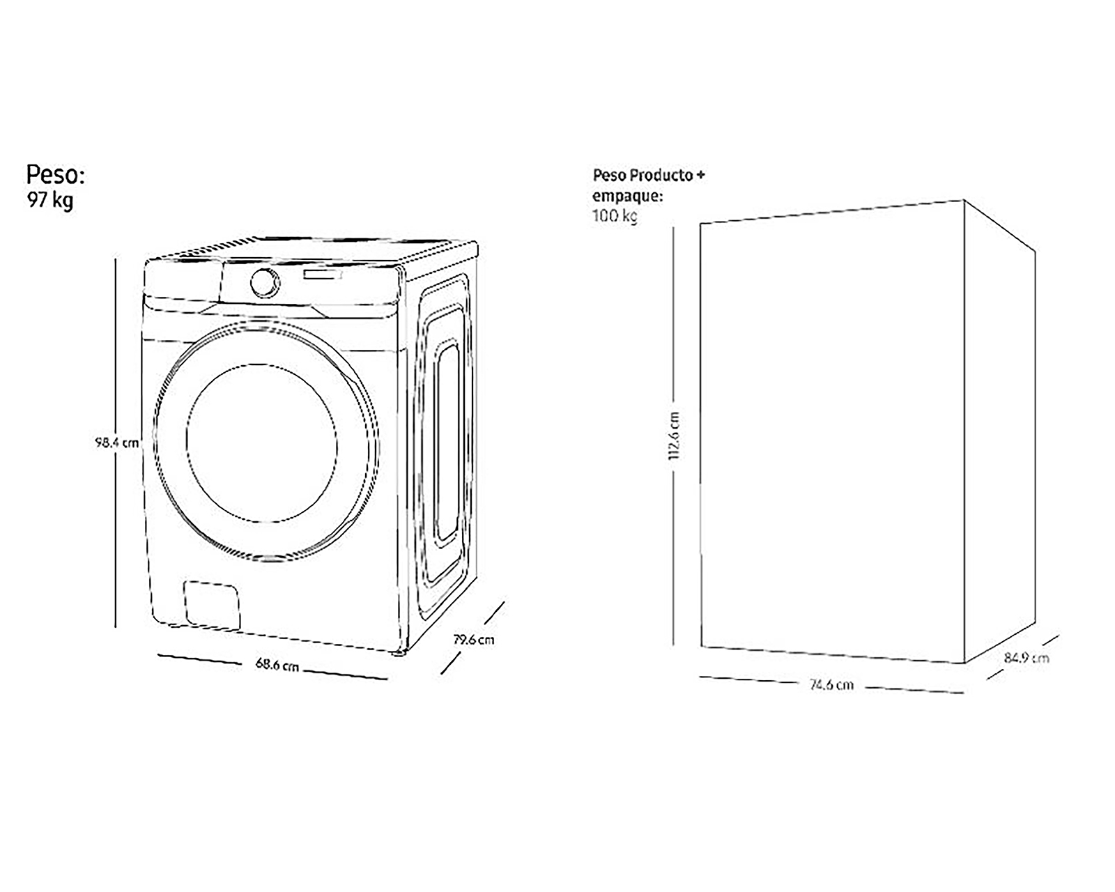 Foto 6 | Foto 6 | Lavasecadora Samsung WD18T6000GW/AX 18 kg Blanca
