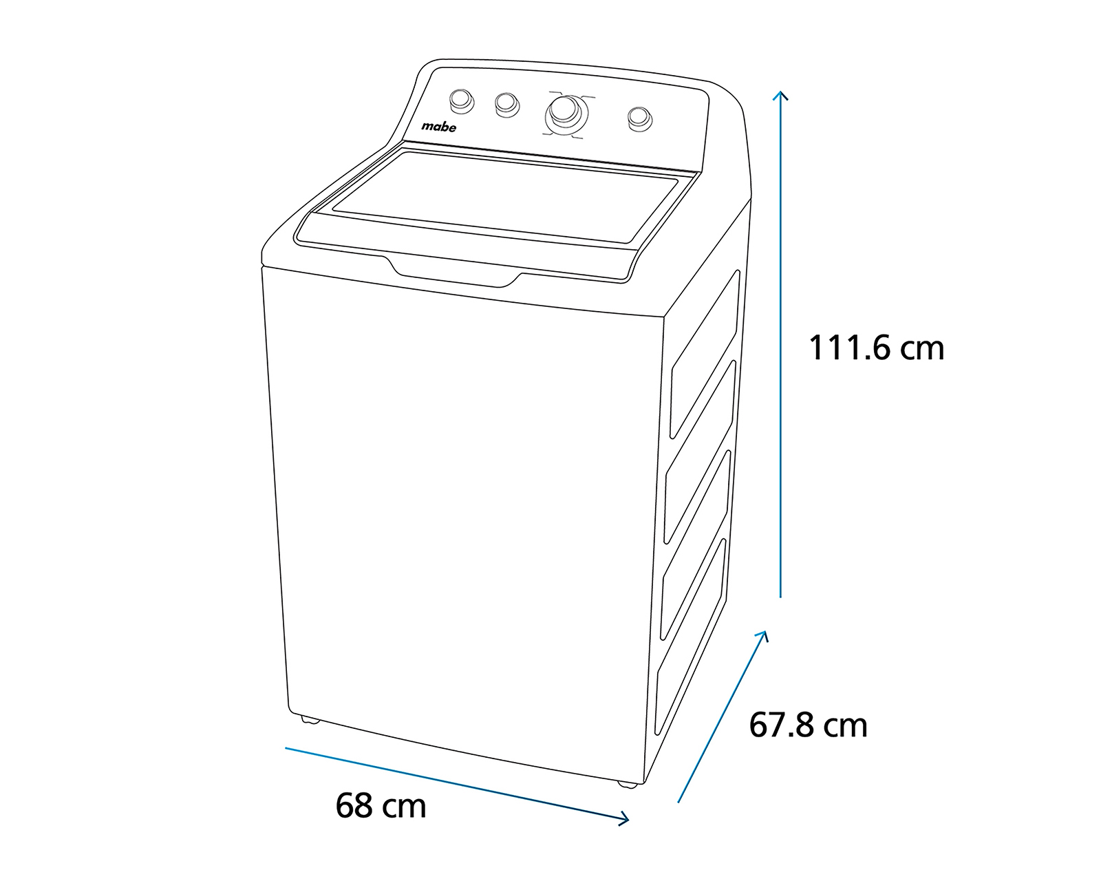 Foto 7 | Foto 7 | Lavadora Mabe Automática LMA72215WBAB1 22 kg Blanca