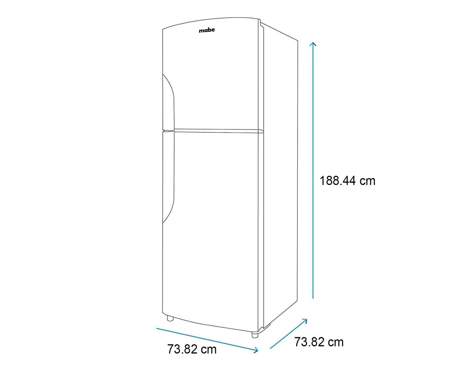 Foto 7 | Foto 7 | Refrigerador Mabe Top Mount 19 Pies Inox Mate RMS510IVMRM0