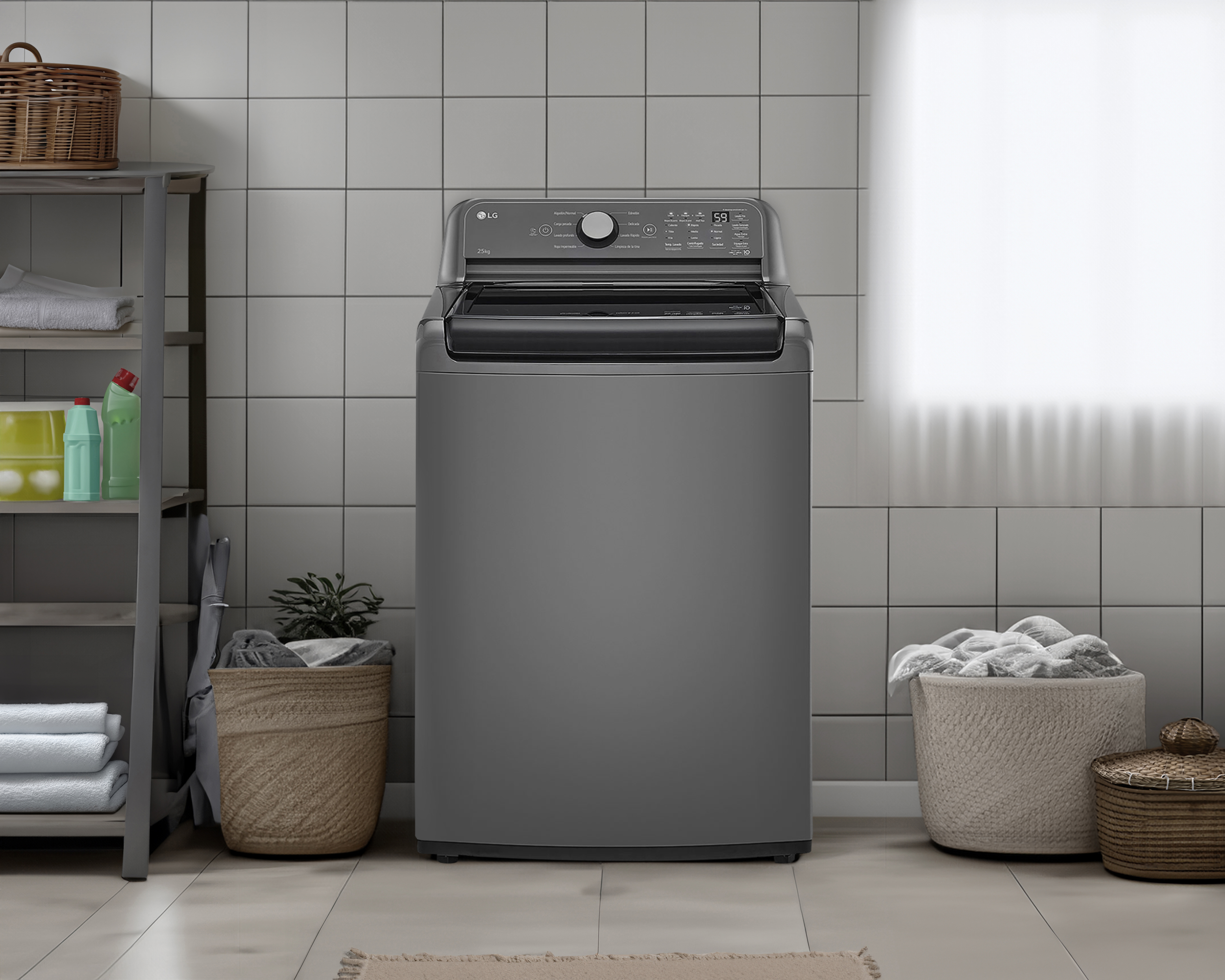 Foto 7 | Foto 7 | Lavadora LG Automática WT25MT6HK.ABWELAT 25 kg Negra
