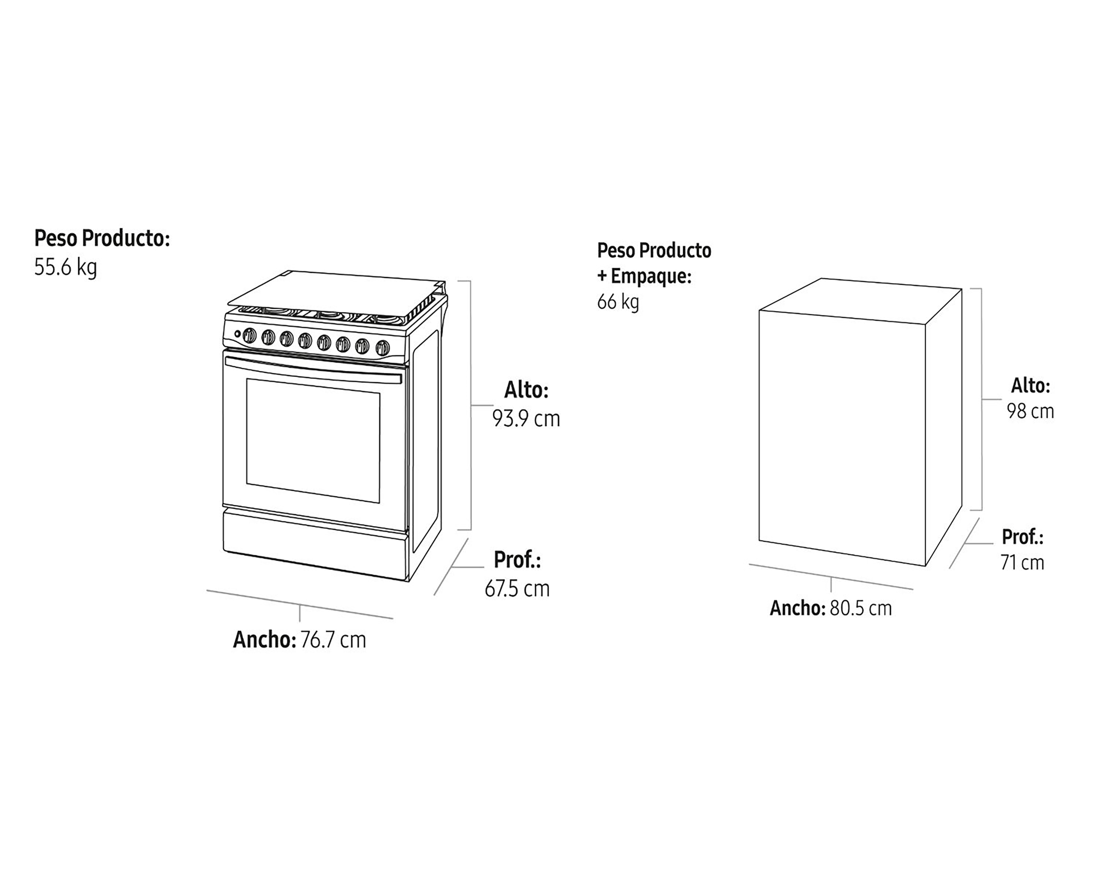 Foto 5 | Foto 5 | Estufa Samsung de Piso 30" con 5 Quemadores de Gas NX52T7422MS/AX
