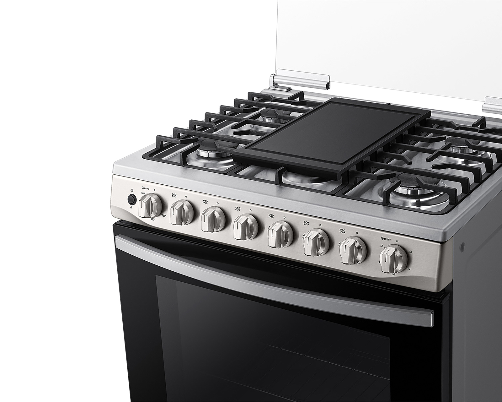 Foto 9 | Foto 8 | Estufa Samsung de Piso 30" con 6 Quemadores de Gas NX52T5411MS/AX