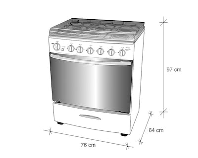 Foto 8 | Foto 8 | Estufa Koblenz de Piso 30" con 6 Quemadores de Gas EK-3131 Firenze Función Freidora de Aire