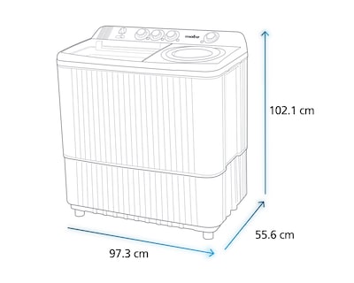 Foto 10 | Foto 10 | Lavadora Mabe Semiautomática LMDX2224HBAB0 22 kg Blanca