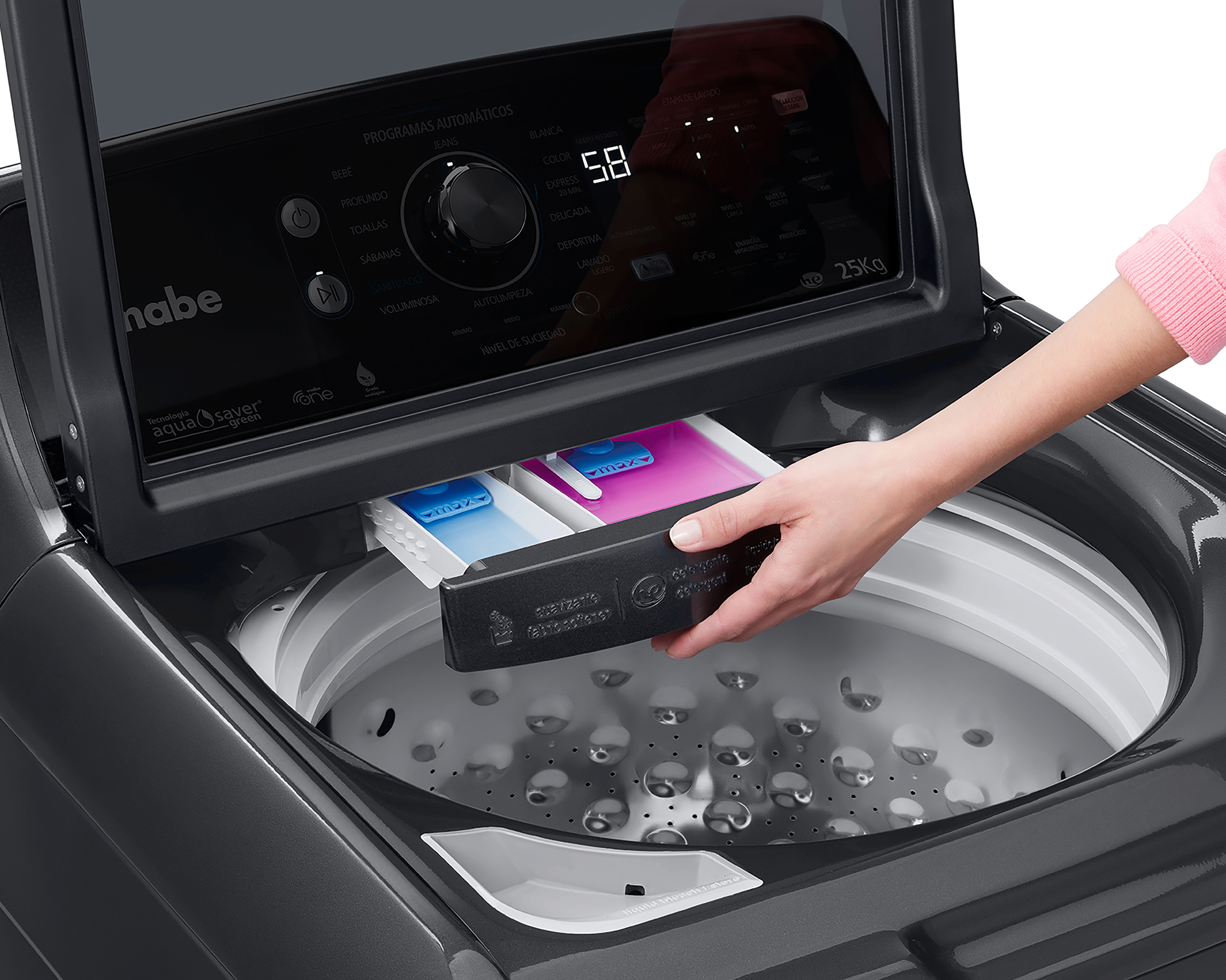Foto 6 | Foto 6 | Lavadora Mabe Automática LMP75201WDAB0 25 kg Negra