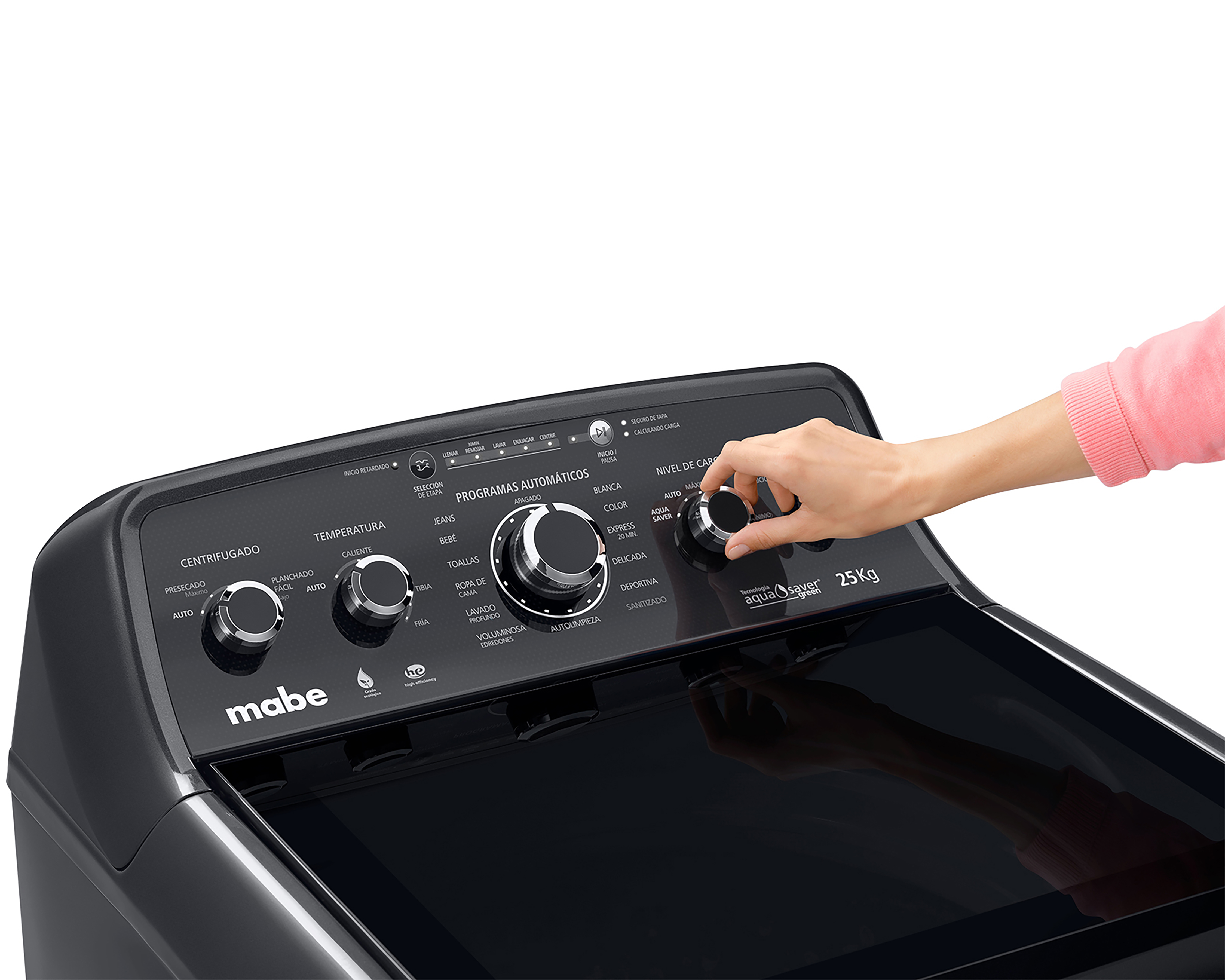 Foto 6 pulgar | Foto 5 | Lavadora Mabe Automática LMP75205WDAB0 25 kg Negra