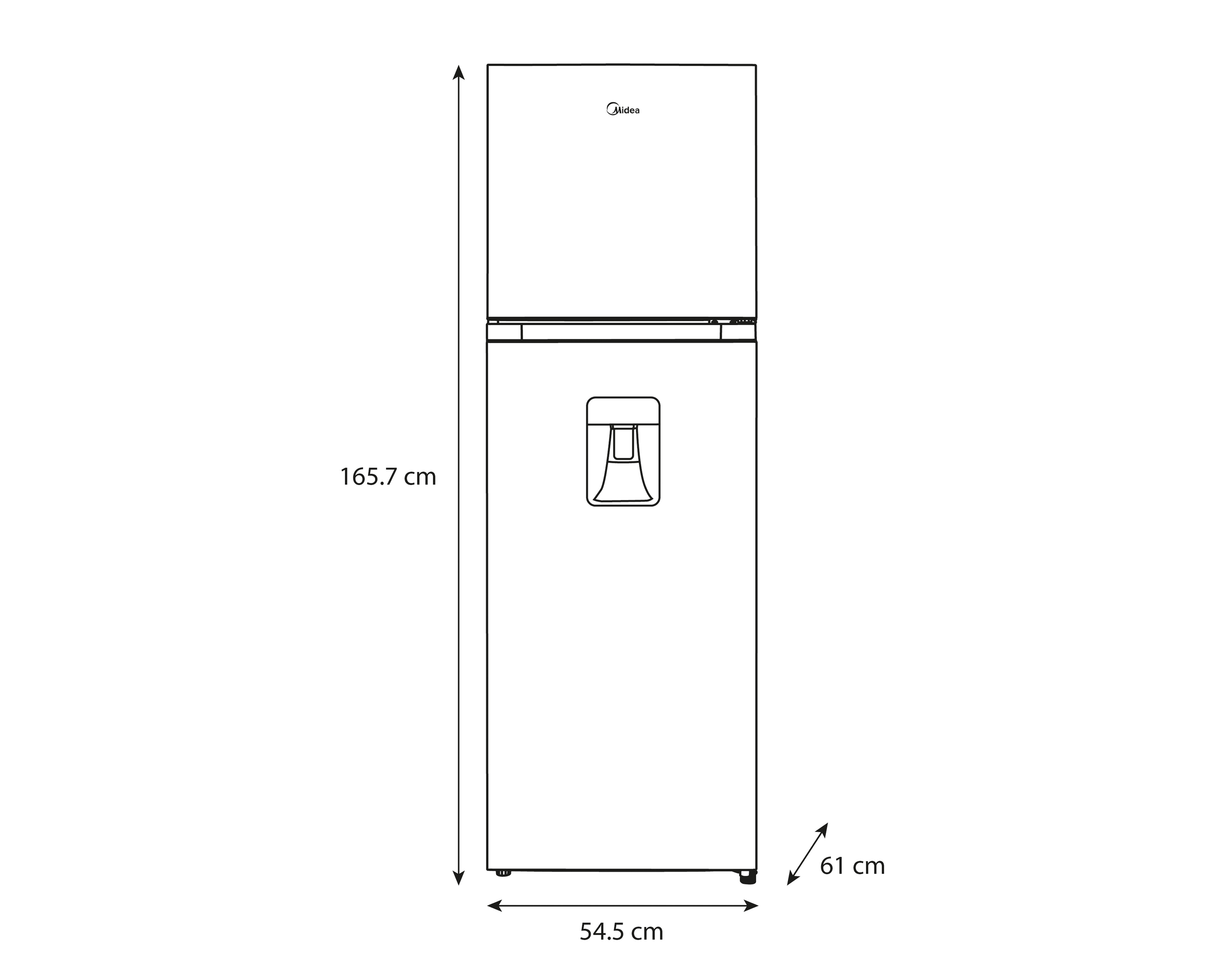 Foto 9 | Foto 9 | Refrigerador Midea Top Mount 10 Pies Gris MDRT280WINDXW