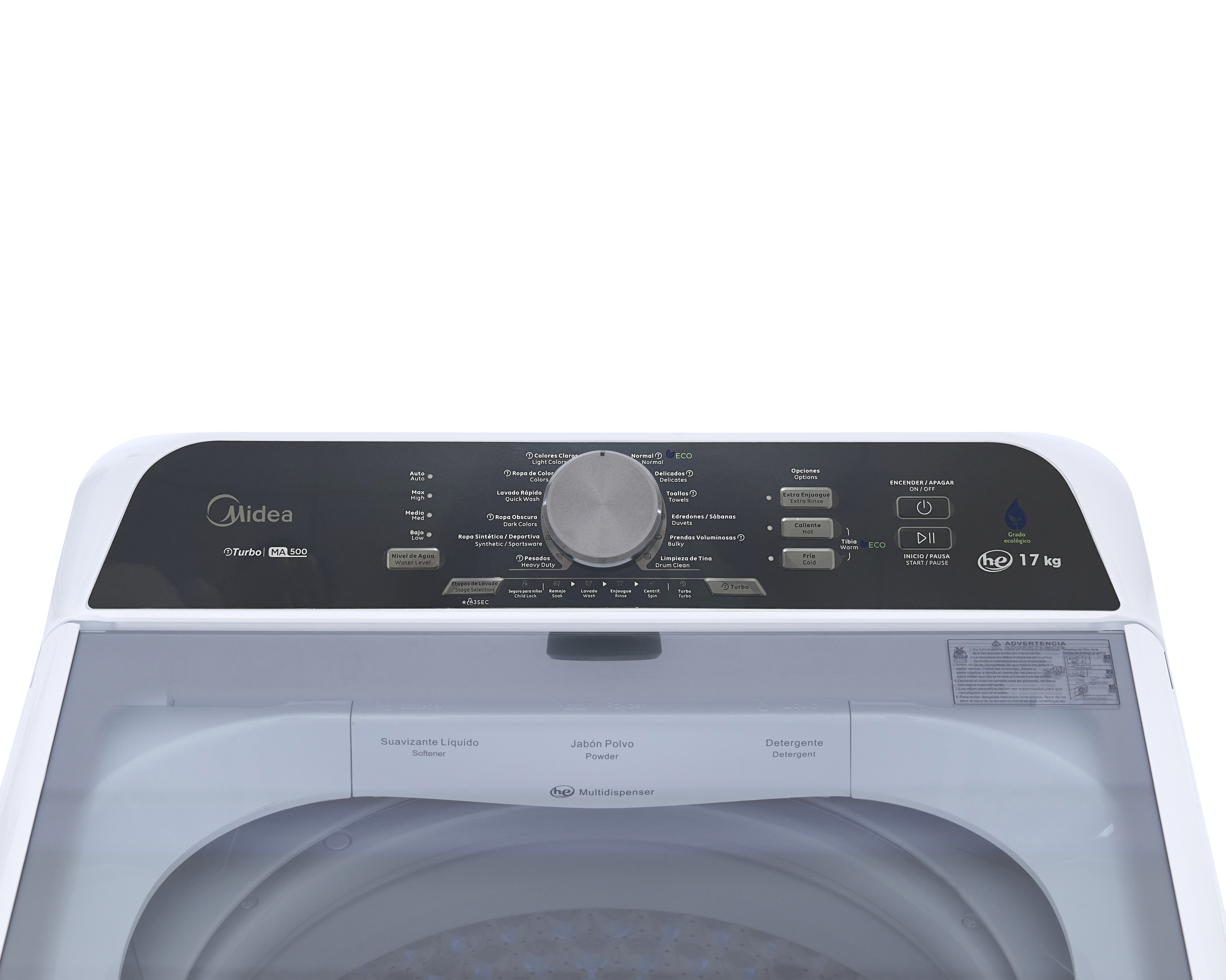 Foto 6 pulgar | Foto 5 | Lavadora Automática Midea MA500W17/W 17 kg Blanca